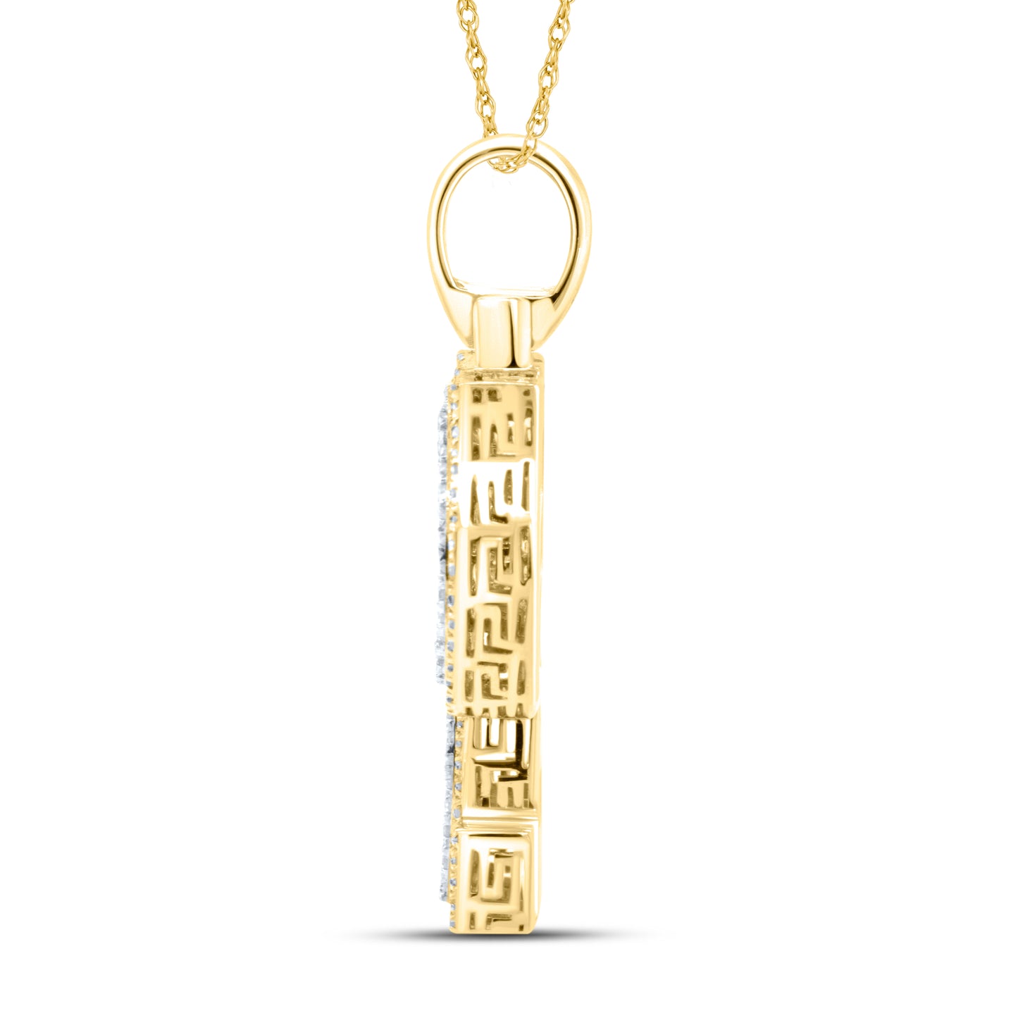 10kt yellow gold 0.62ctw Diamond Initial P Charm