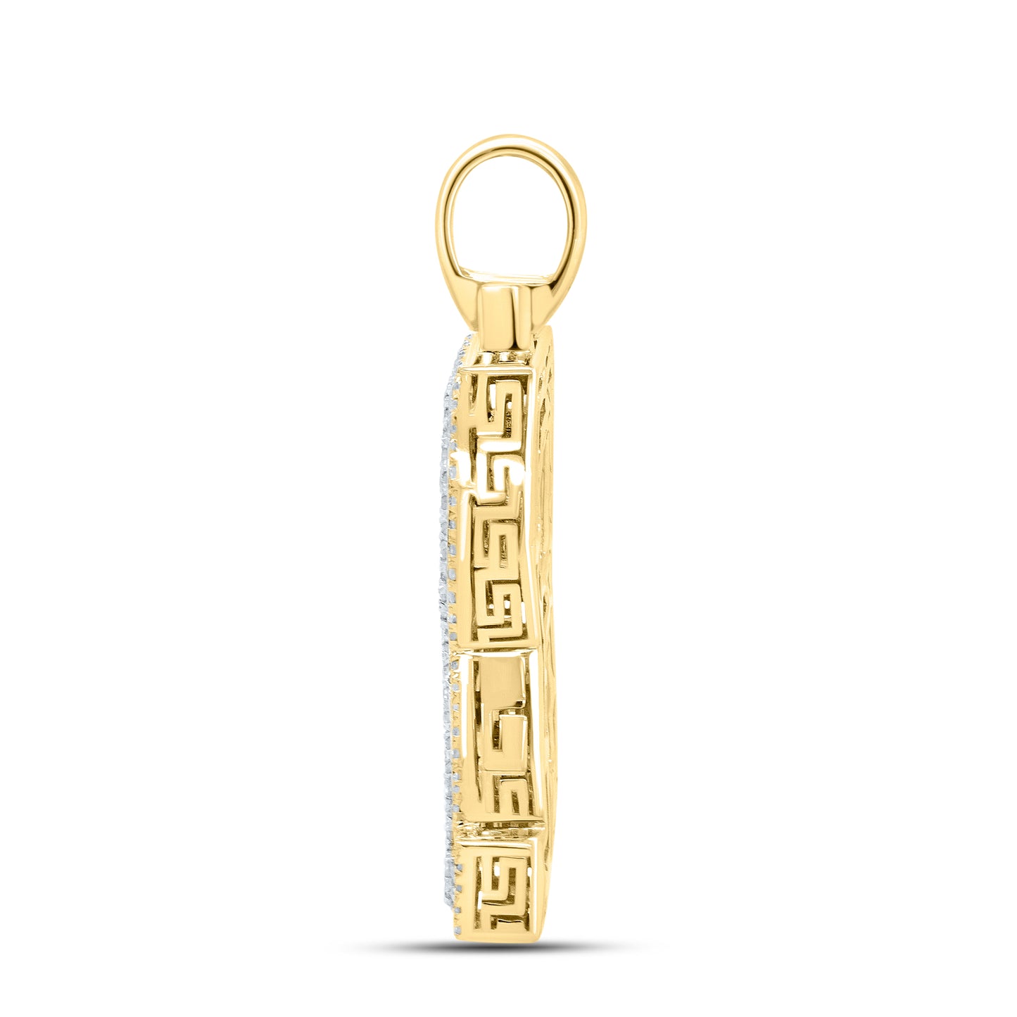 10kt yellow gold 0.77ctw Diamond Initial R Charm