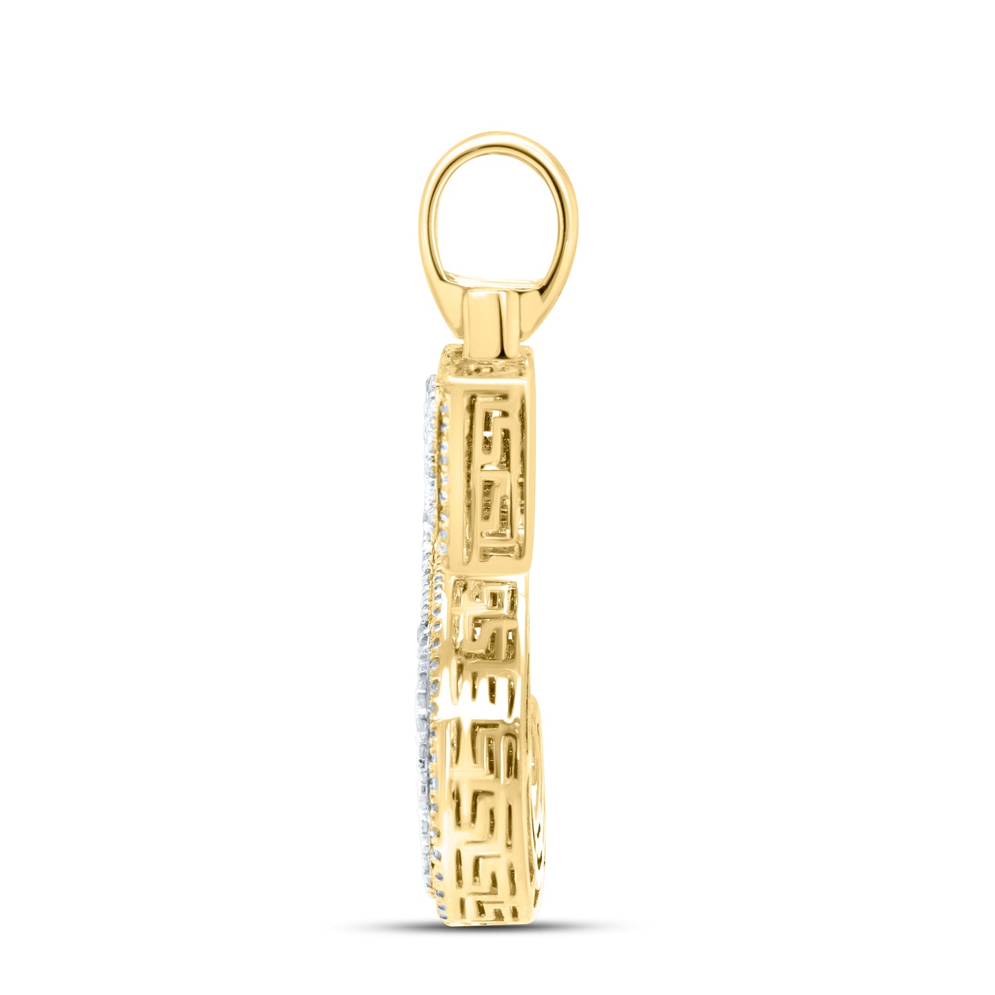 10kt yellow gold 0.59 ctw Diamond Initial S Charm