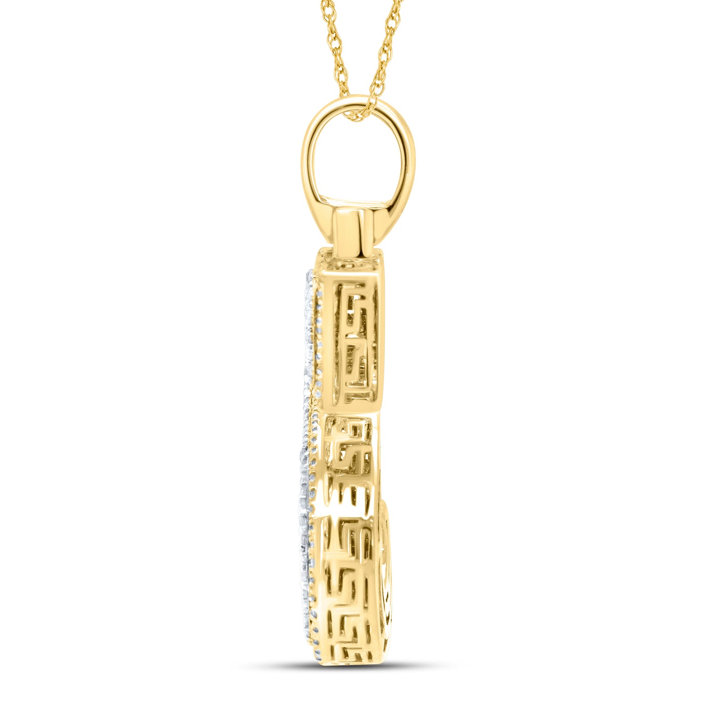 10kt yellow gold 0.59 ctw Diamond Initial S Charm