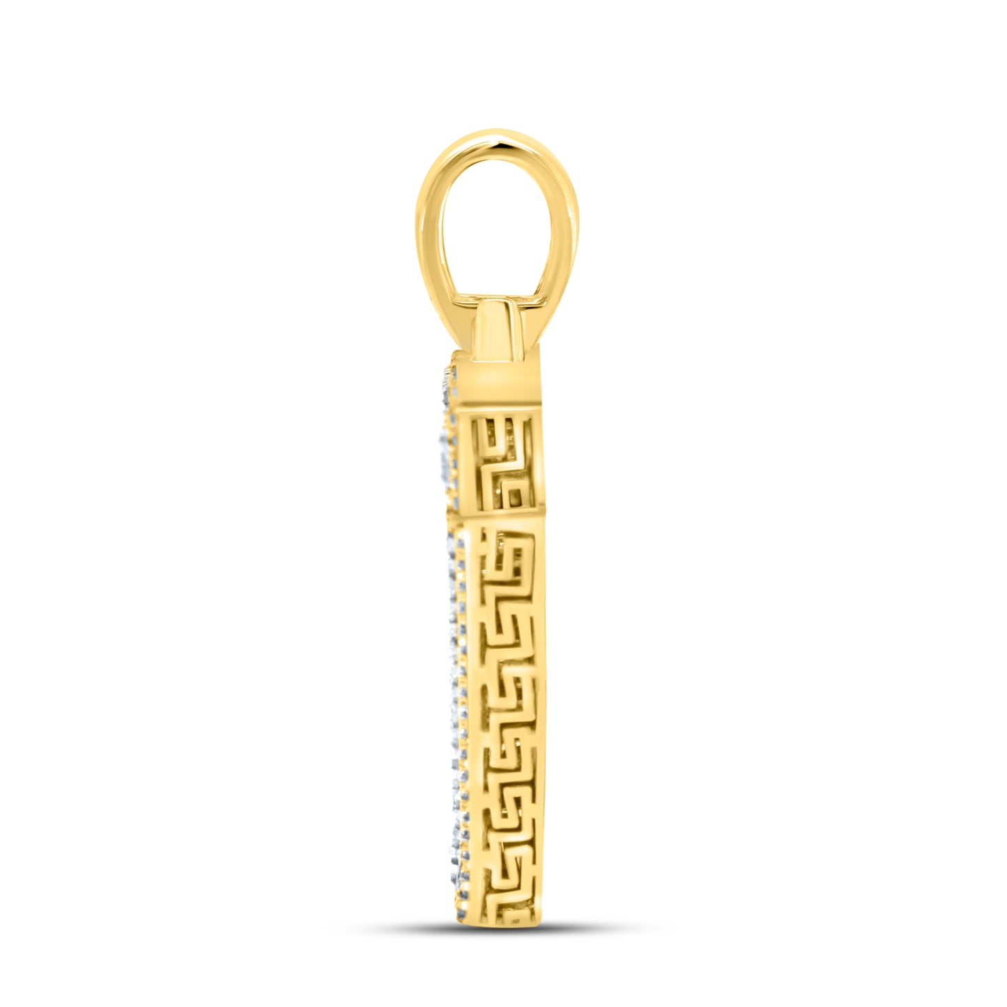 10kt yellow gold 0.60ctw Diamond Initial V Charm