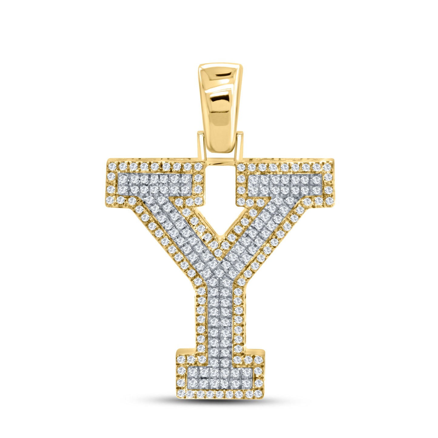 10kt yellow gold 0.57ctw Diamond Initial Y Charm