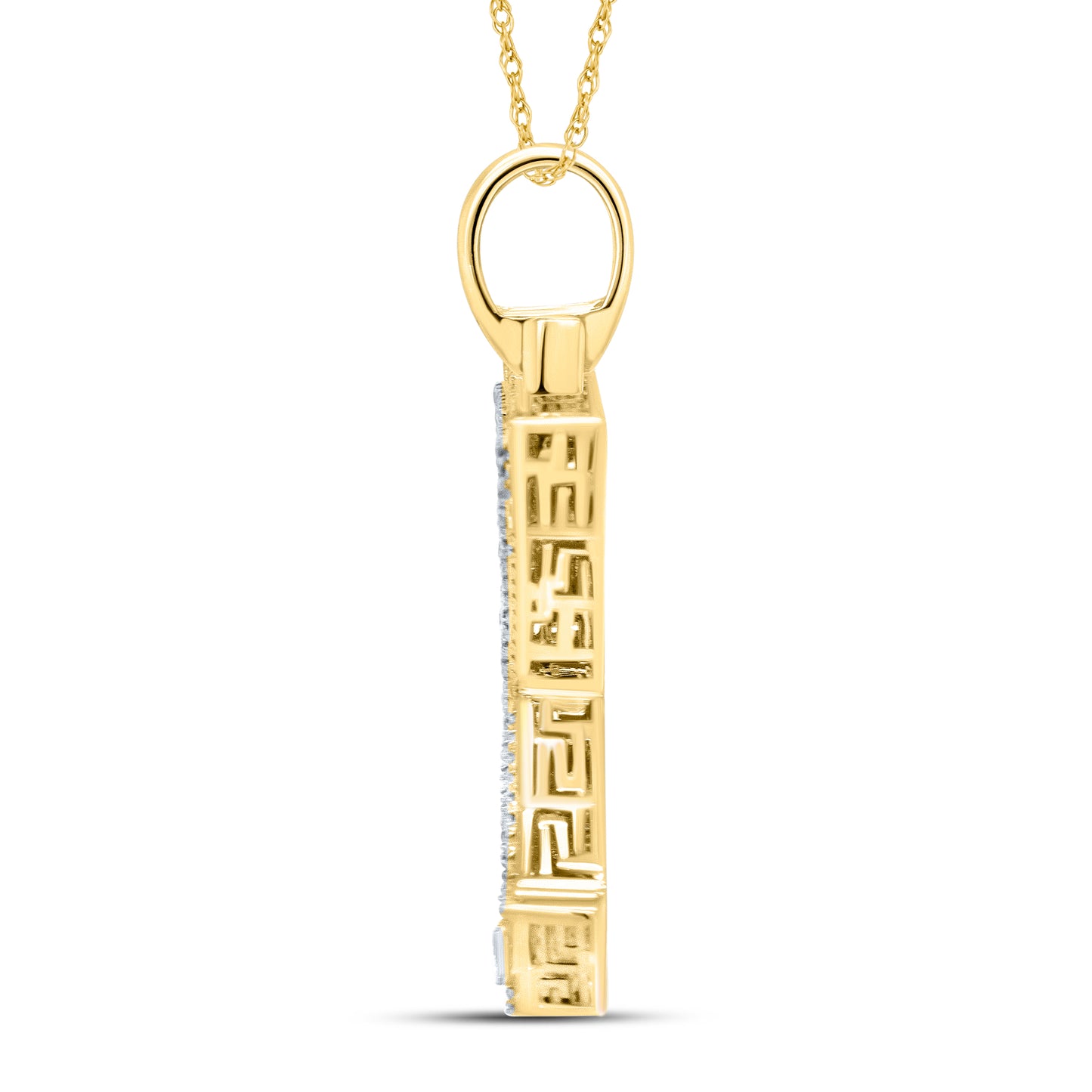 10kt yellow gold 0.57ctw Diamond Initial Y Charm
