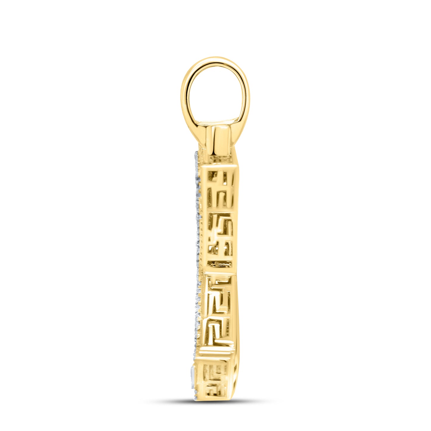 10kt yellow gold 0.86ctw Diamond Initial X Charm