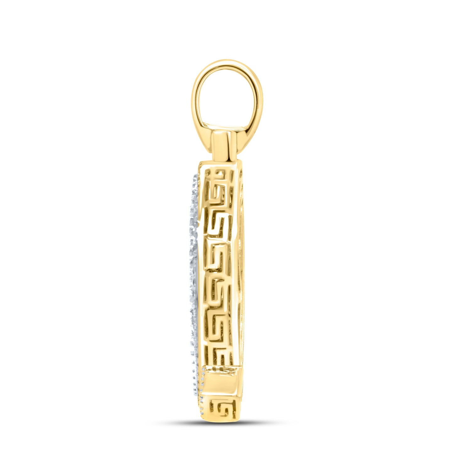 10kt yellow gold 0.71ctw Diamond Initial Q Charm