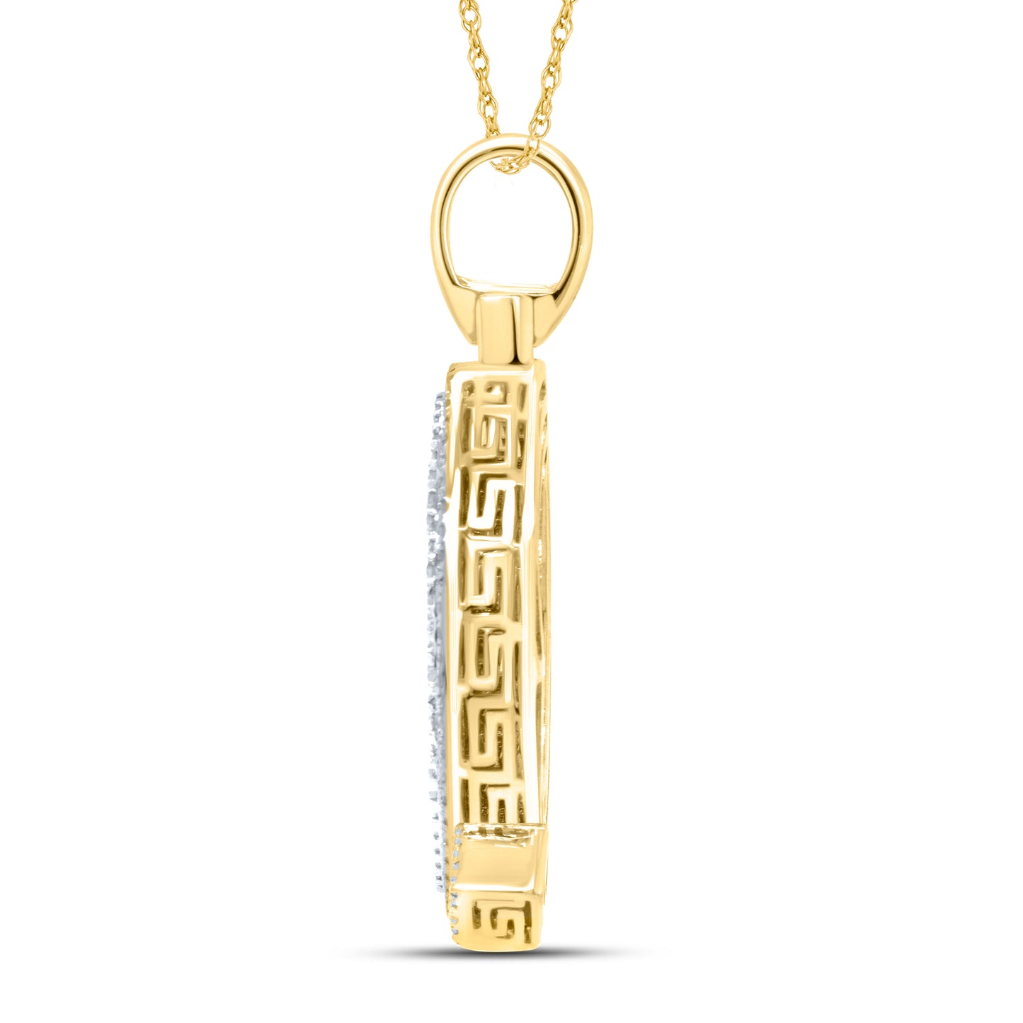 10kt yellow gold 0.71ctw Diamond Initial Q Charm