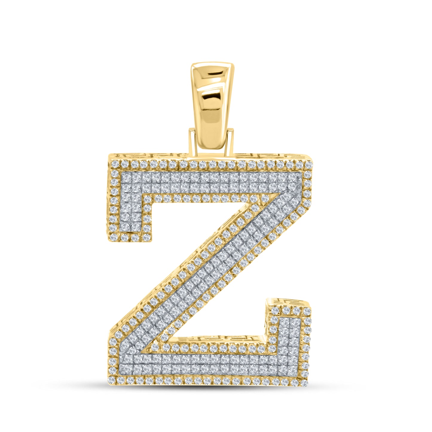 10kt yellow gold 0.73 ctw Diamond Initial Z Charm