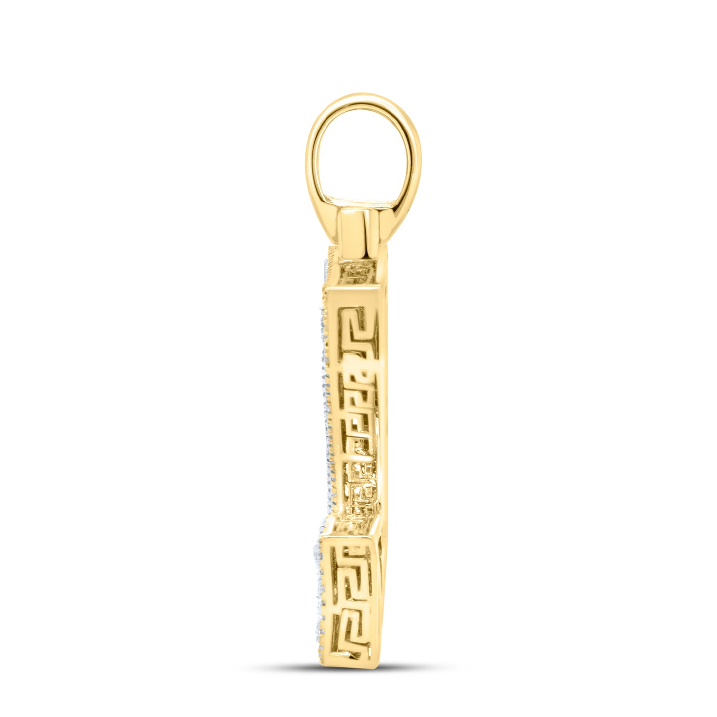 10kt yellow gold 0.73 ctw Diamond Initial Z Charm