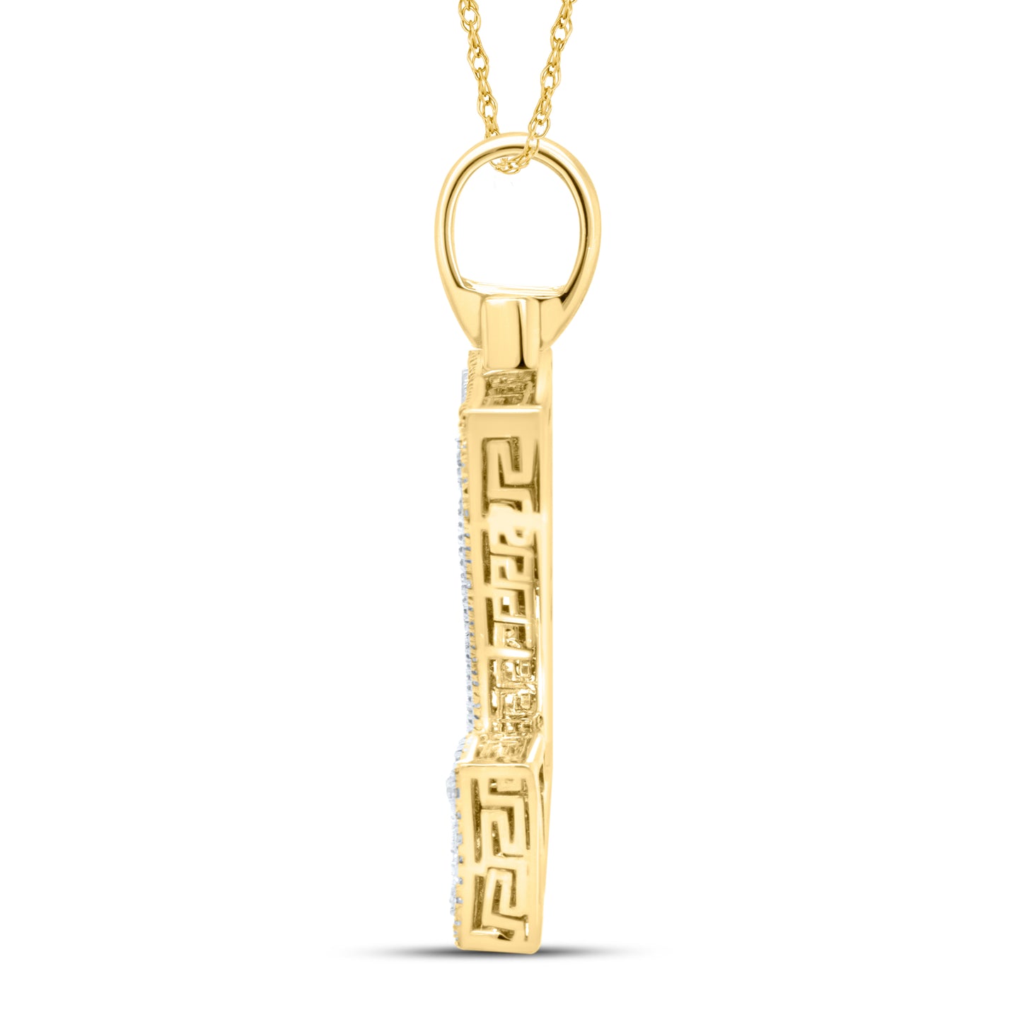 10kt yellow gold 0.73 ctw Diamond Initial Z Charm