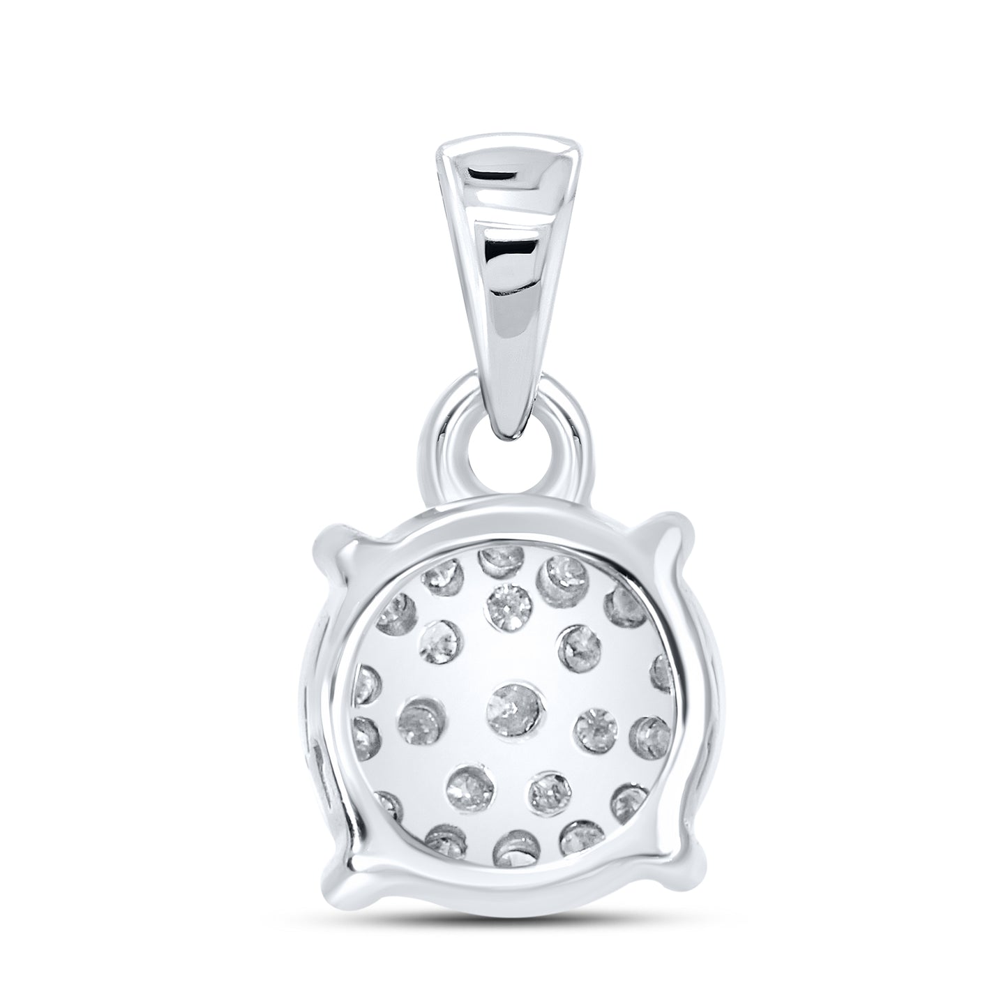 10kt White Gold 0.16 CTW Diamond Pendant With 10kt Chain