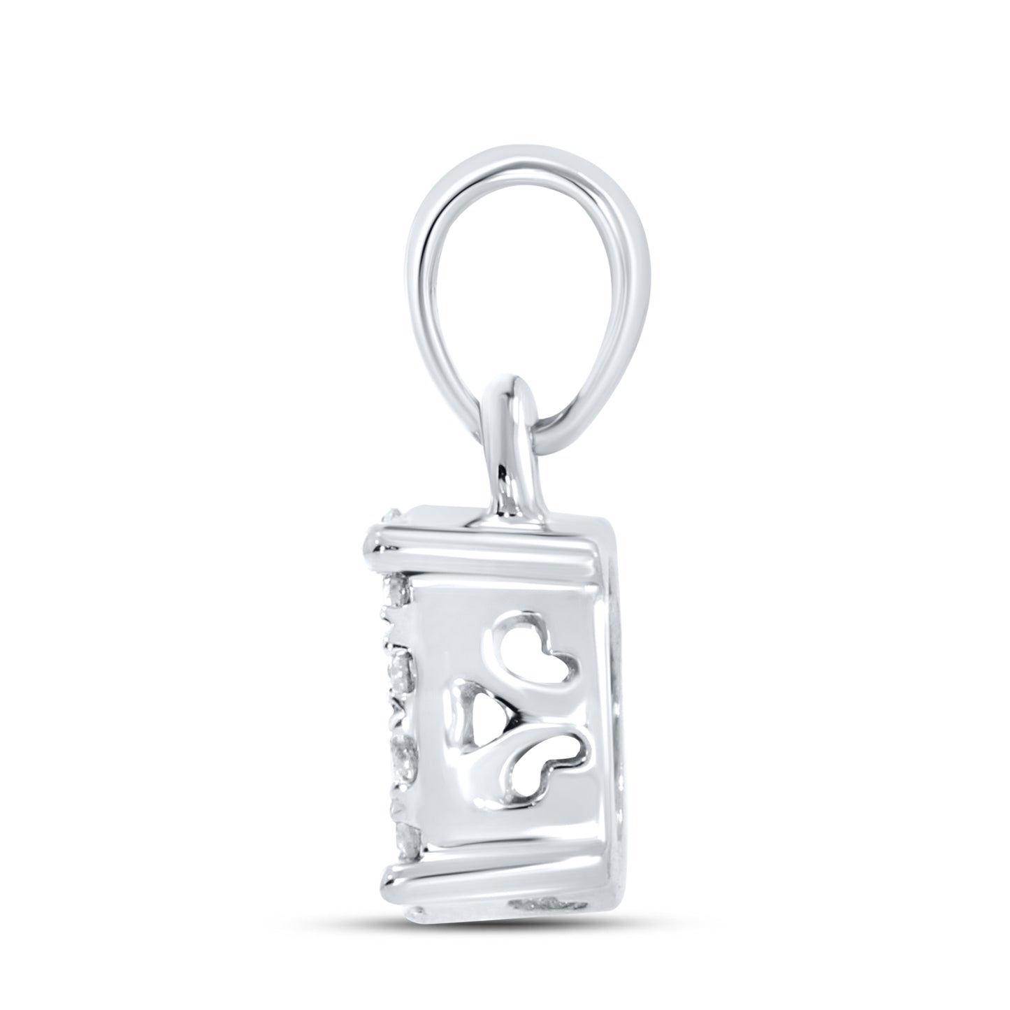 10kt White Gold 0.16 CTW Diamond Pendant With 10kt Chain