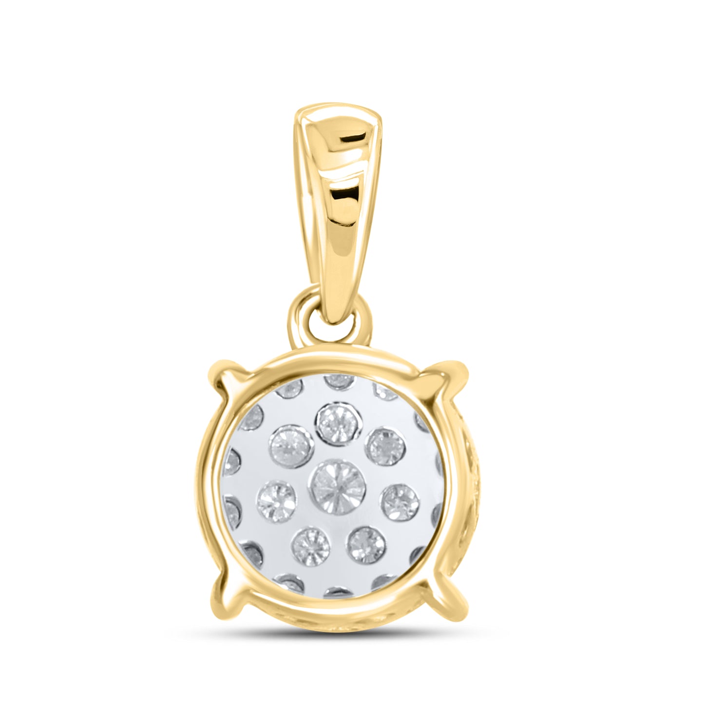 10kt Yellow Gold 0.26 CTW Diamond Pendant With 10kt Chain