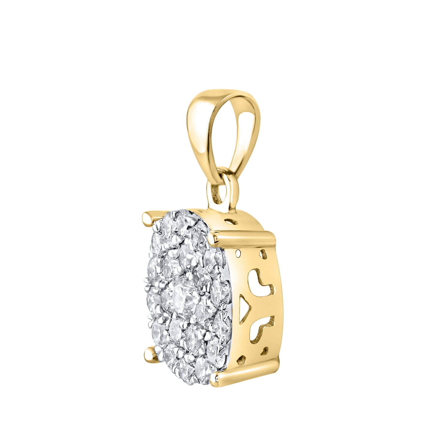 10kt Yellow Gold 1.04 CTW Diamond Pendant With 10kt Chain