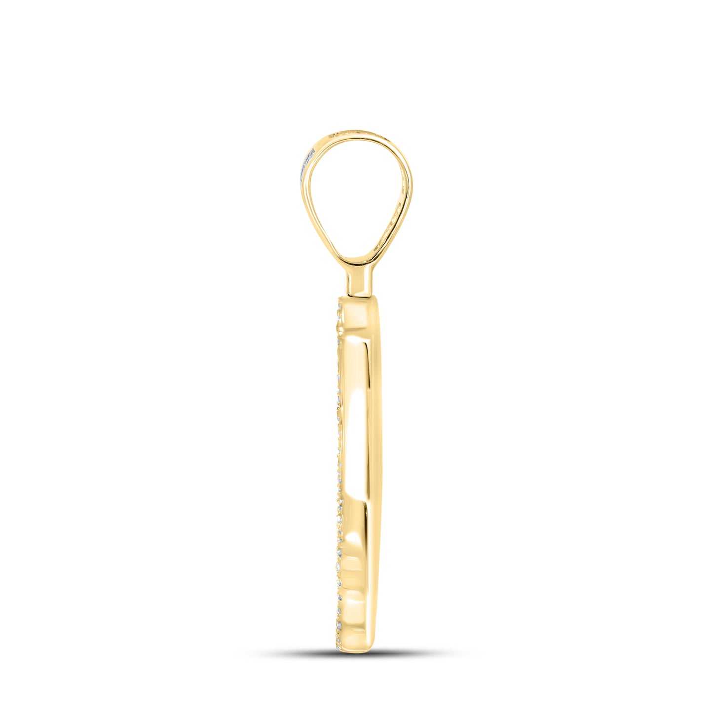 10kt yellow gold 0.81ctw Diamond initial D charm