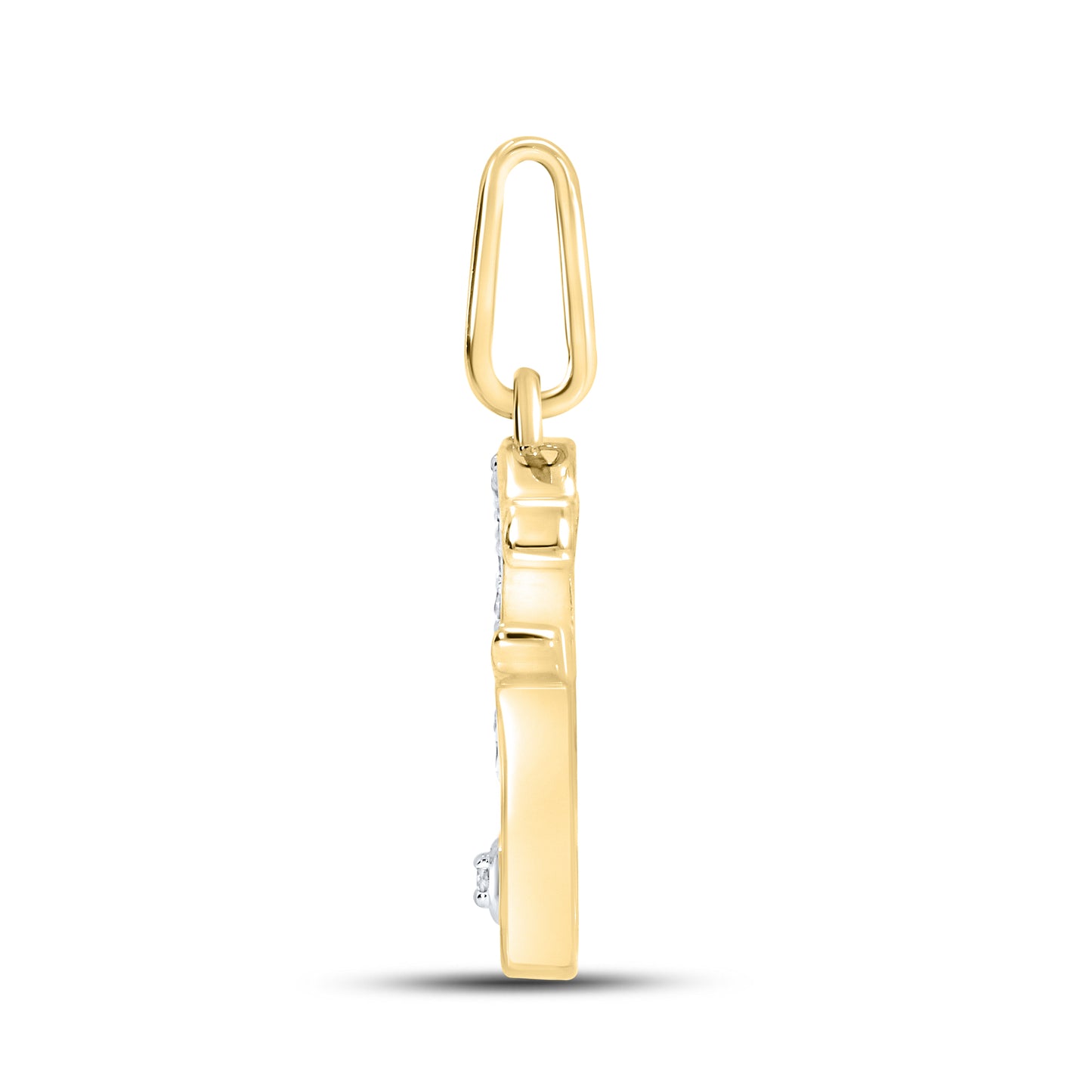 10kt Yellow Gold 0.04 CTW Diamond Initial G charm