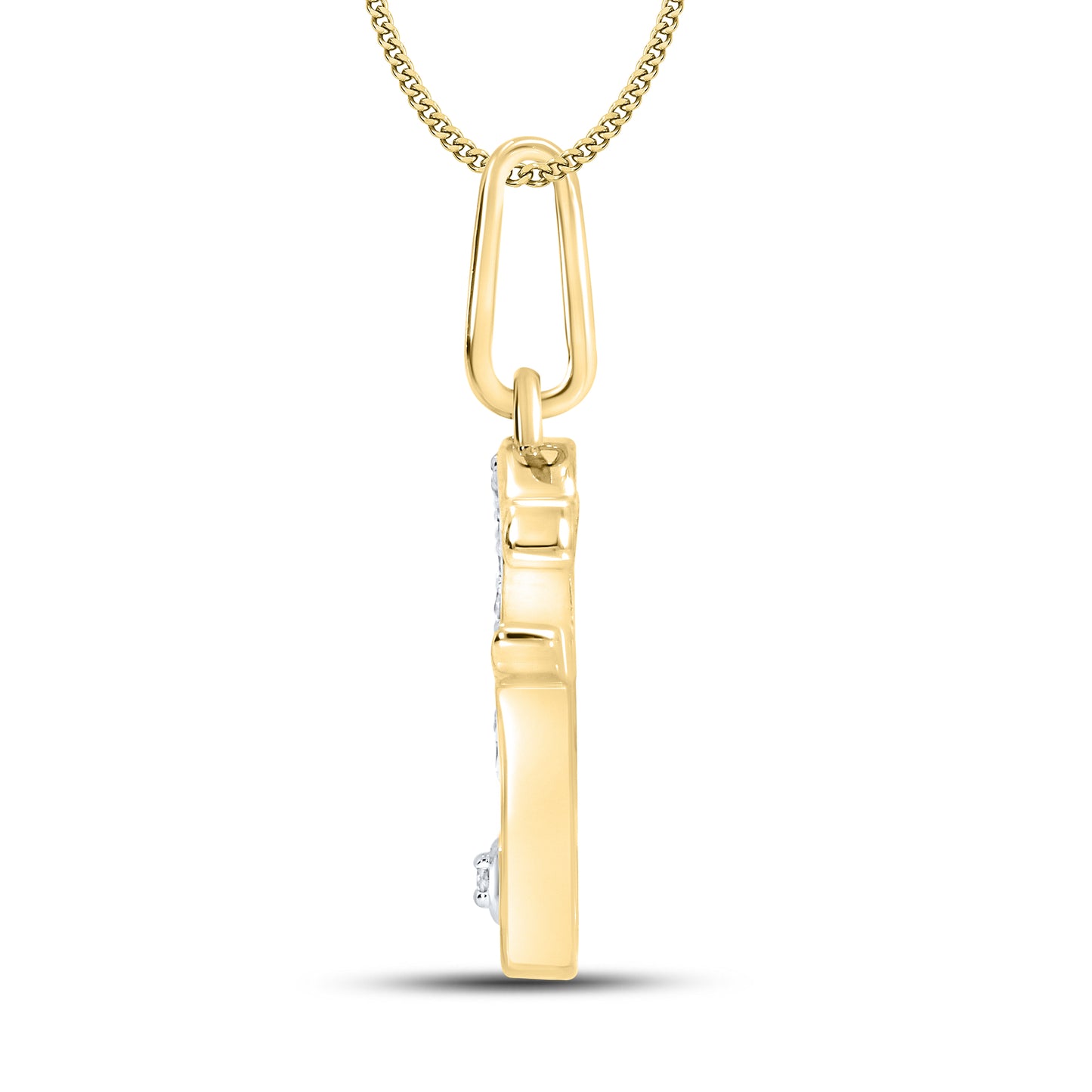 10kt Yellow Gold 0.04 CTW Diamond Initial G charm