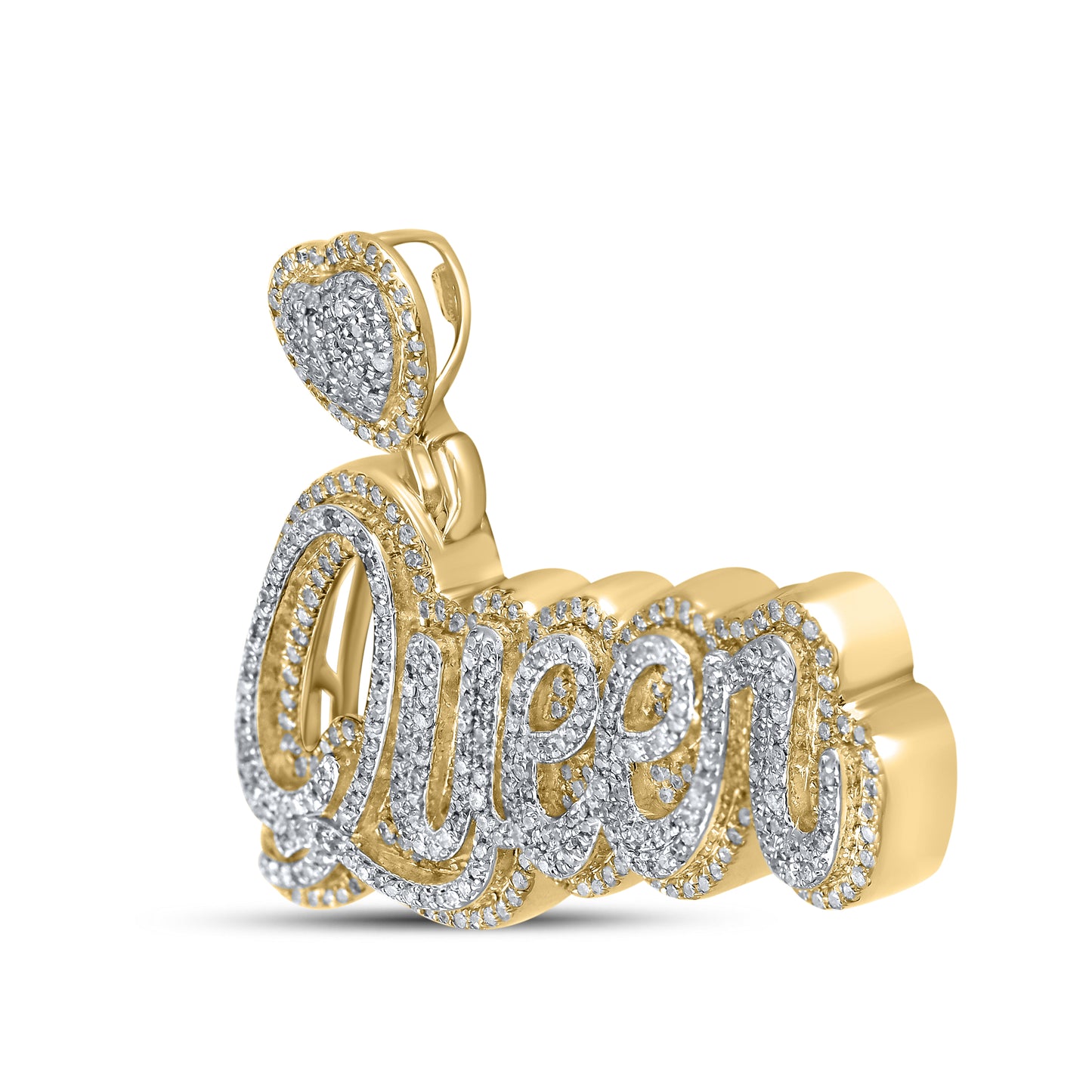 10kt Yellow Gold 1.21 CTW Queen Diamond Charm