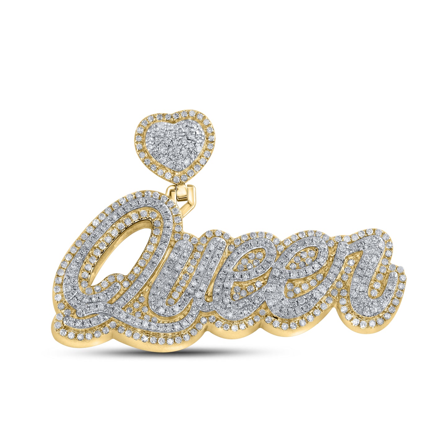 10kt Yellow Gold 1.21 CTW Queen Diamond Charm