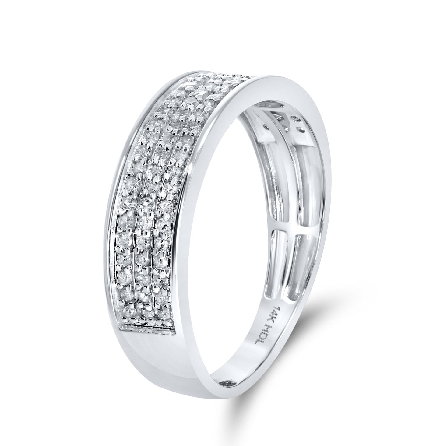 14k White Gold 0.47 CTW Diamond Men’s Ring