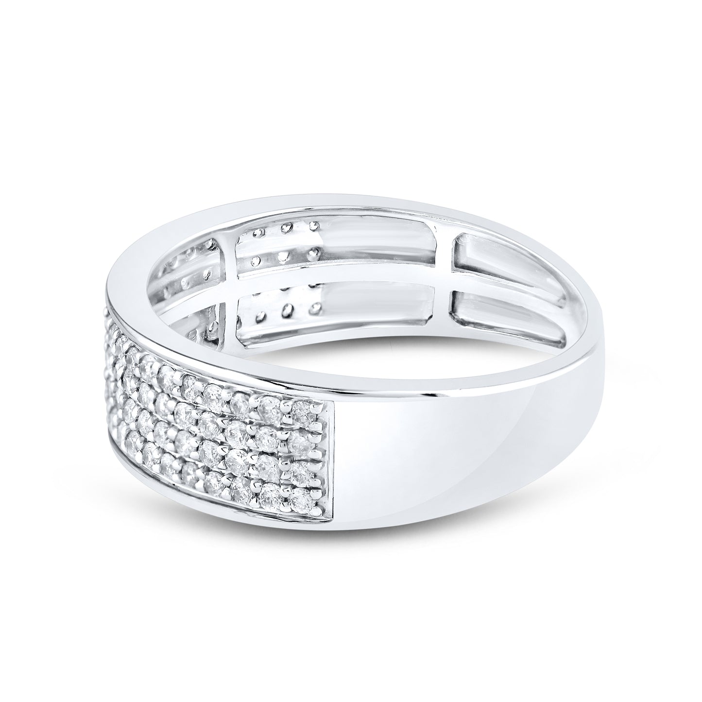 14kt White Gold 0.82 CTW Diamond Men’s Ring