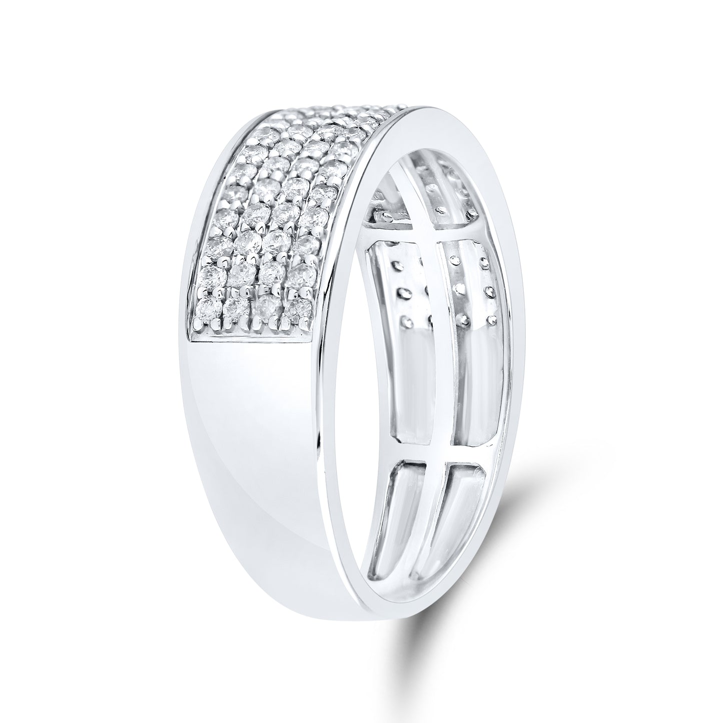 14kt White Gold 0.82 CTW Diamond Men’s Ring
