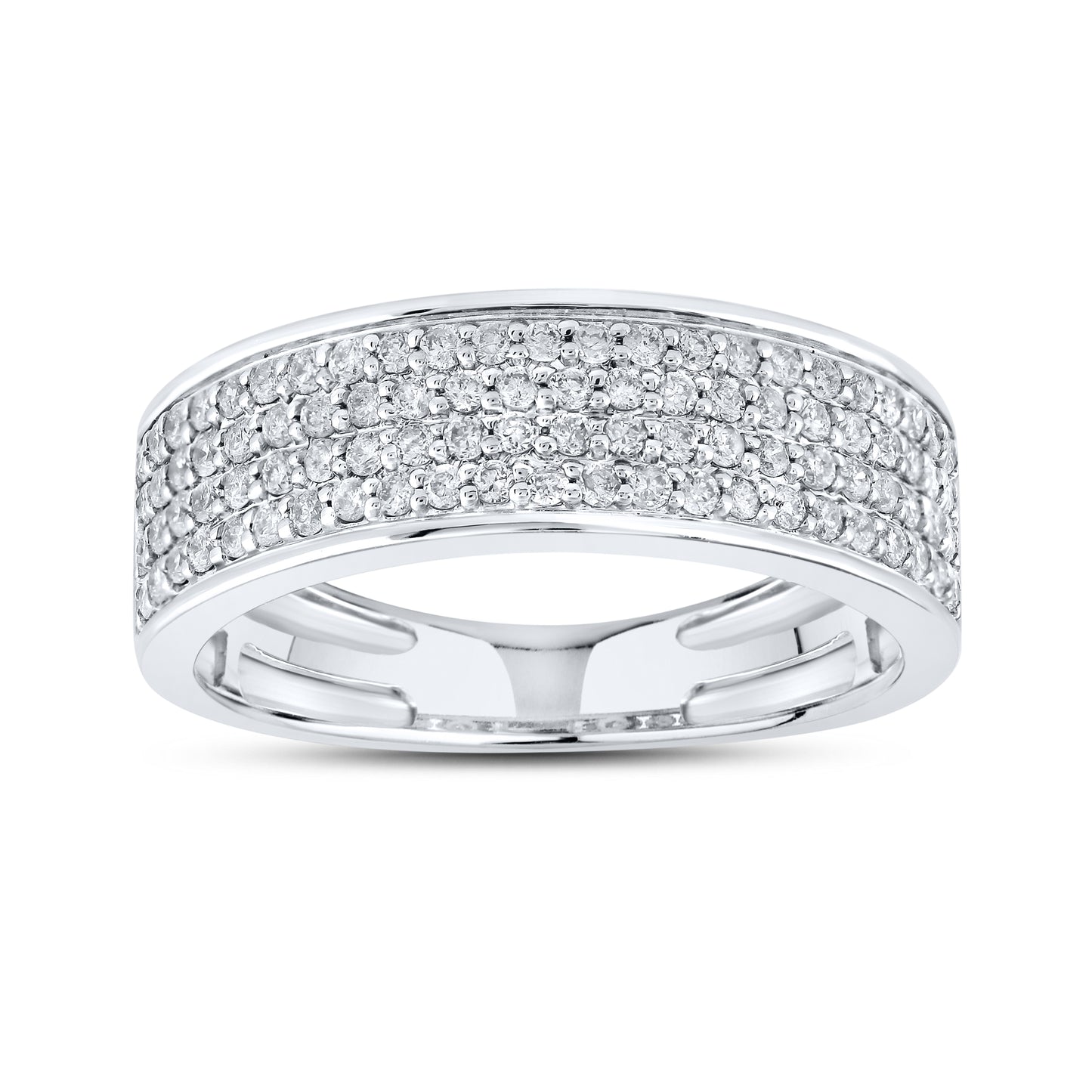 14kt White Gold 0.82 CTW Diamond Men’s Ring