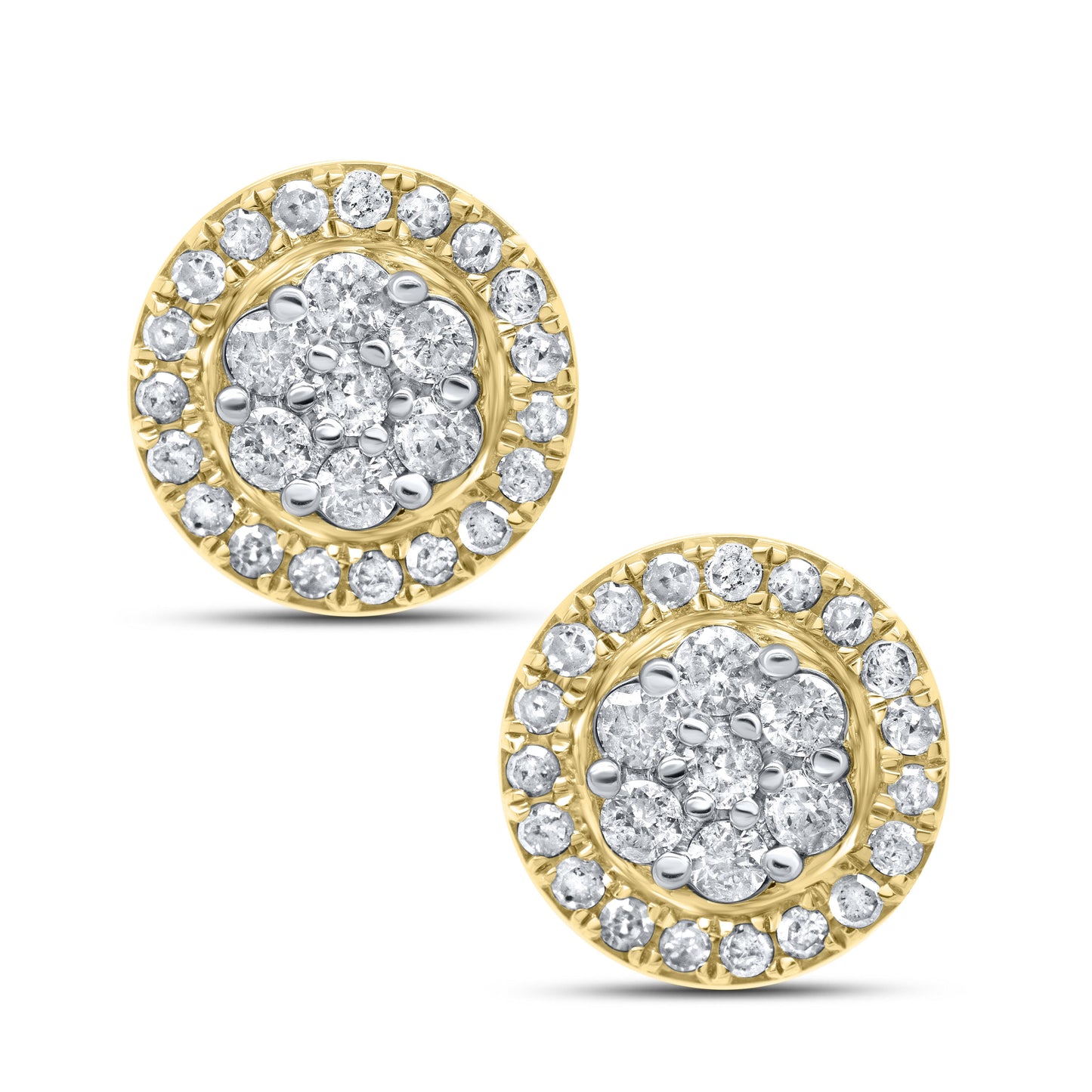 10kt yellow gold 0.37 CTW Natural Diamond Earrings