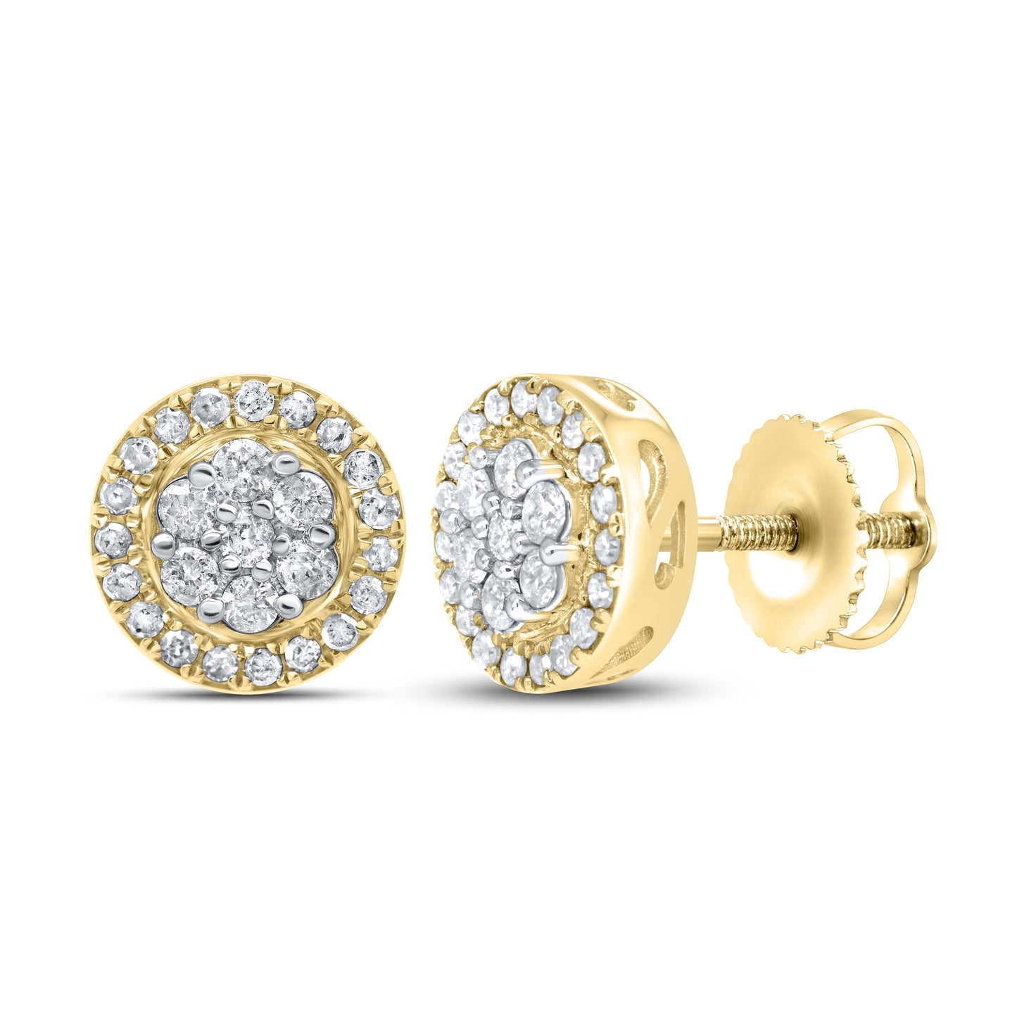 10kt yellow gold 0.37 CTW Natural Diamond Earrings