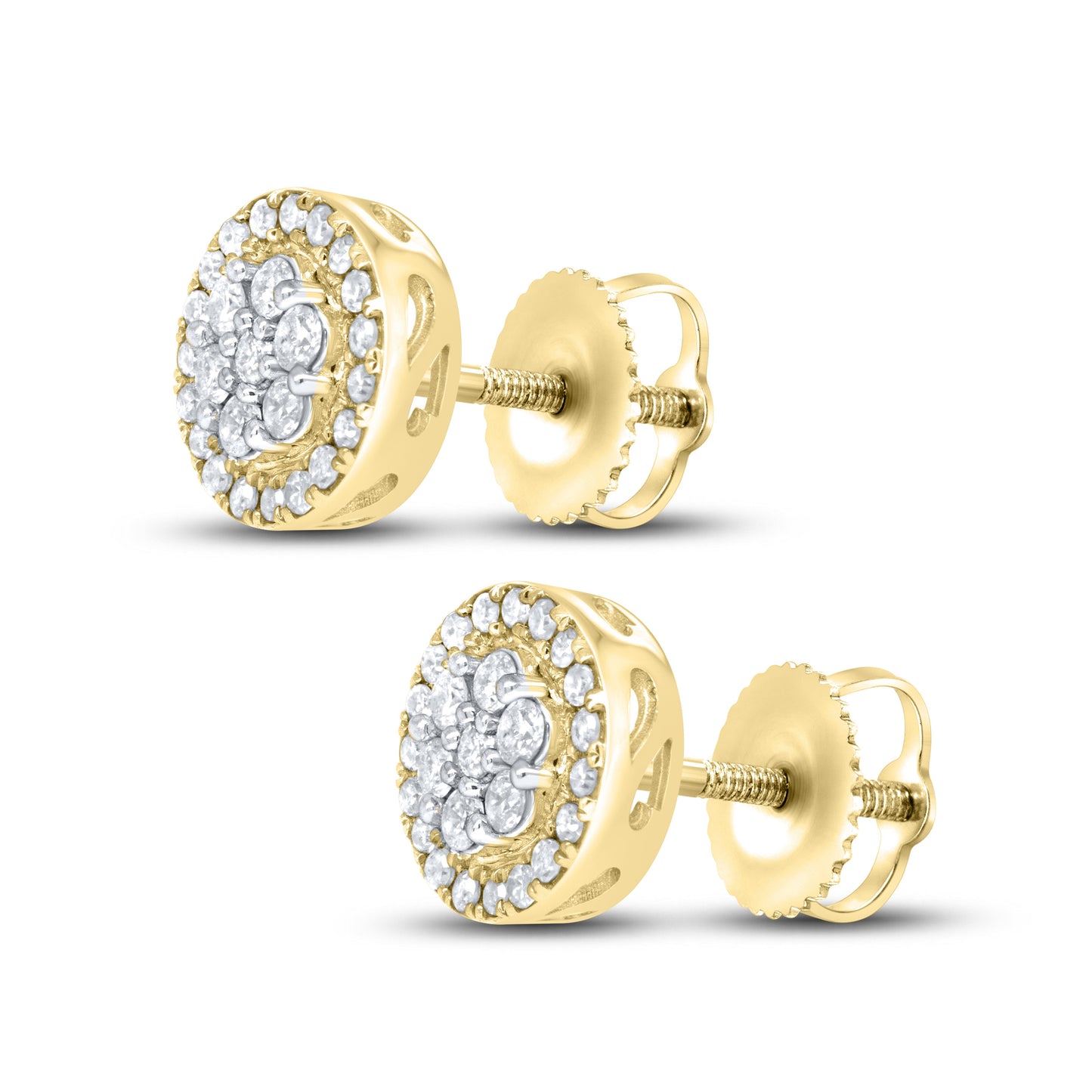 10kt yellow gold 0.37 CTW Natural Diamond Earrings