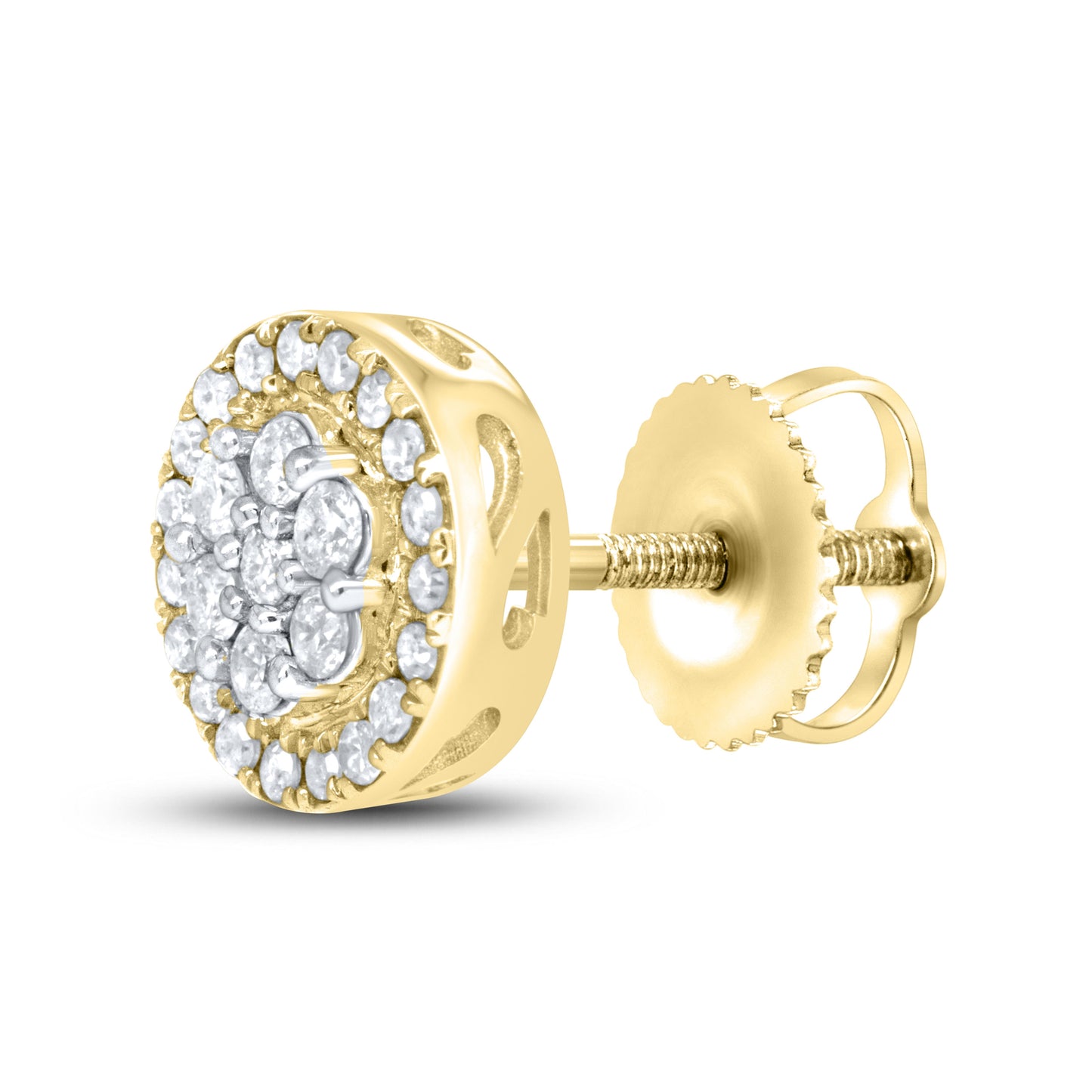 10kt yellow gold 0.37 CTW Natural Diamond Earrings