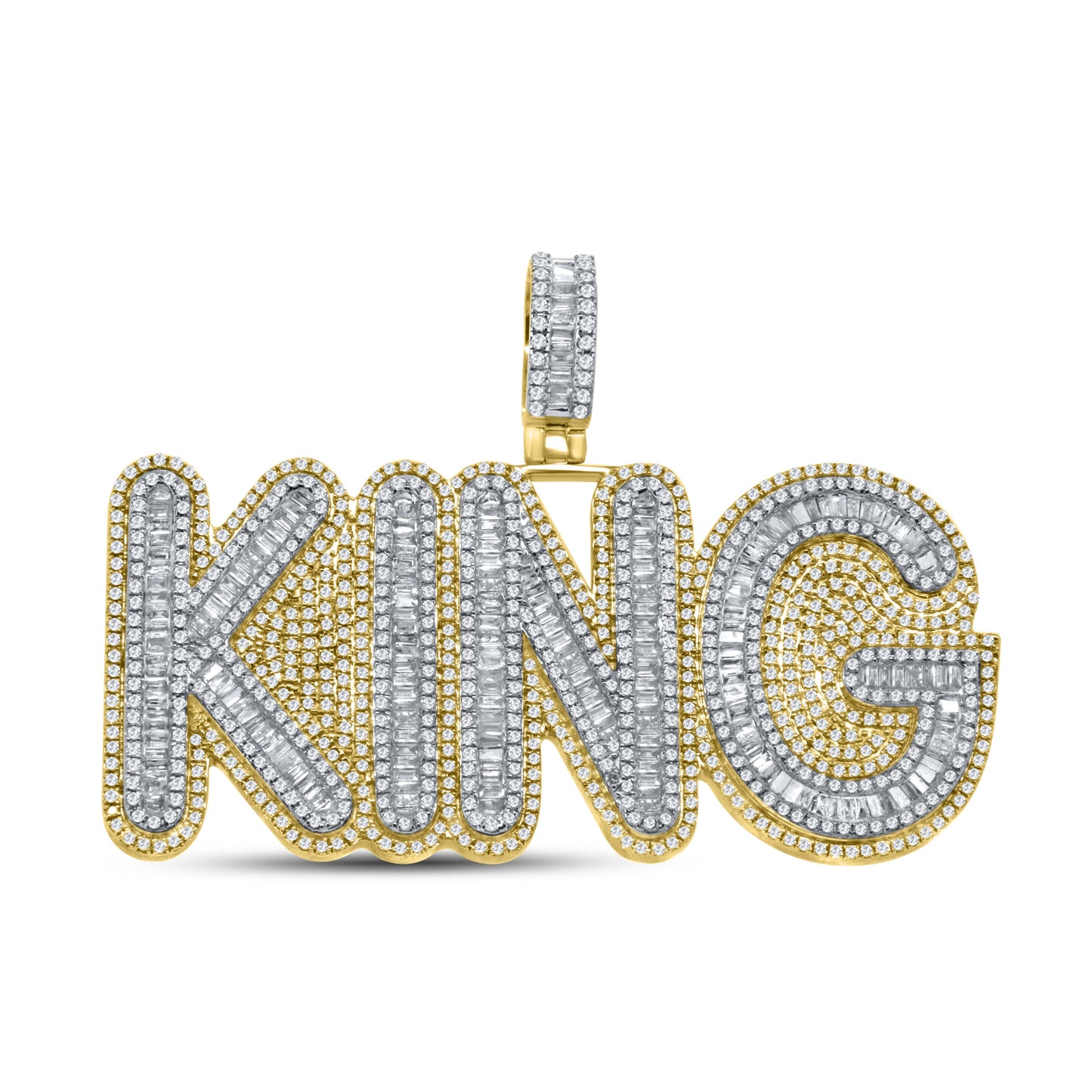 10kt yellow gold 3.47 CTW Diamond KING CHARM