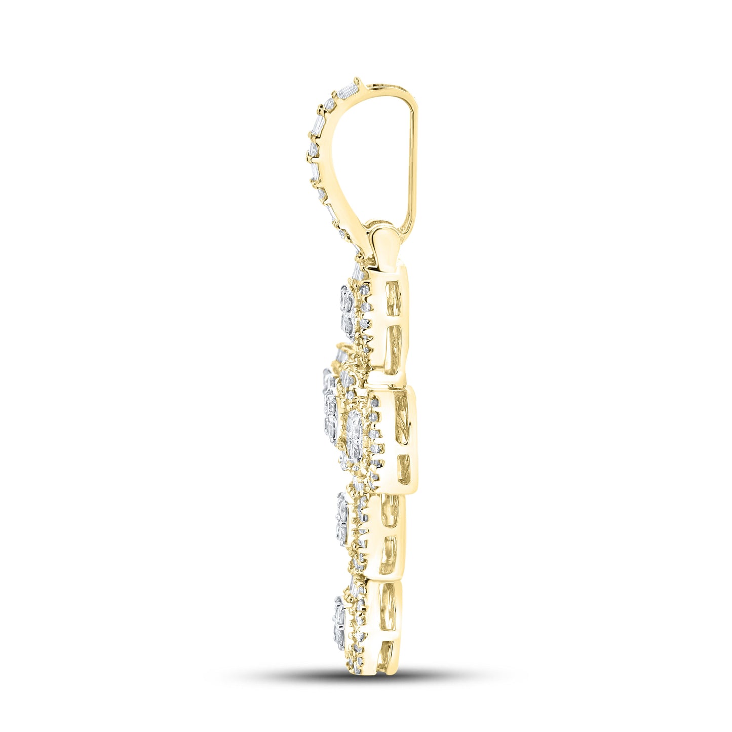 10kt yellow gold 0.99 CTW Diamond Cross Charm