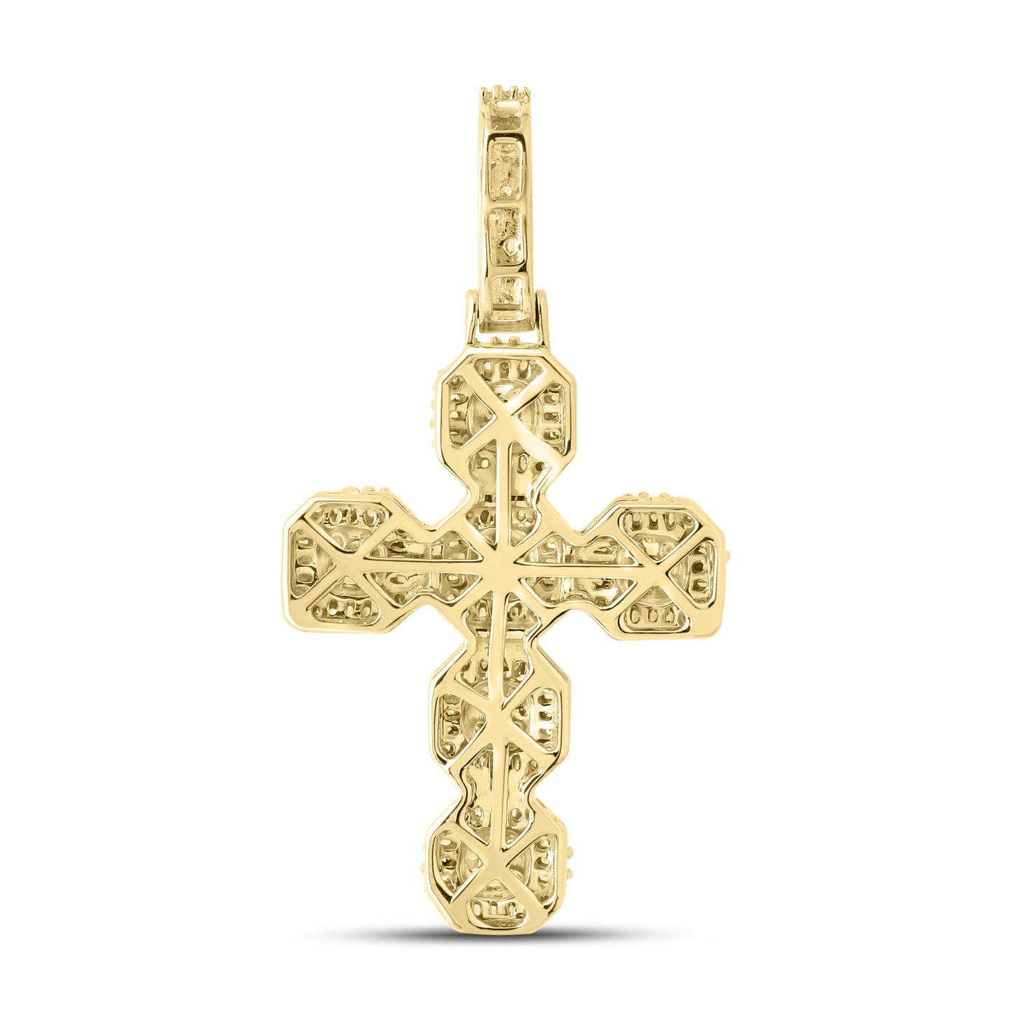 10kt yellow gold 0.99 CTW Diamond Cross Charm