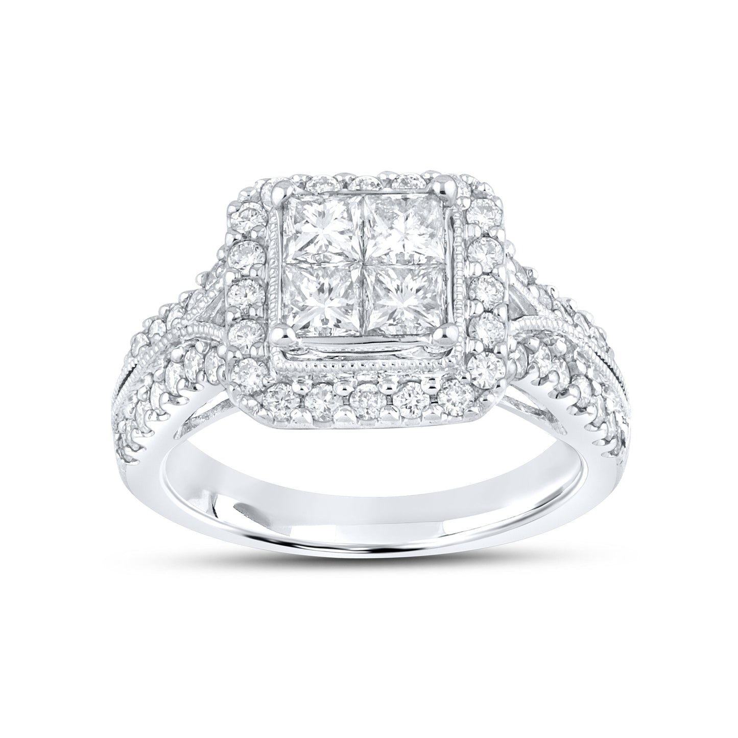 10kt white gold 1.99 ctw Diamond Bridal Ring set