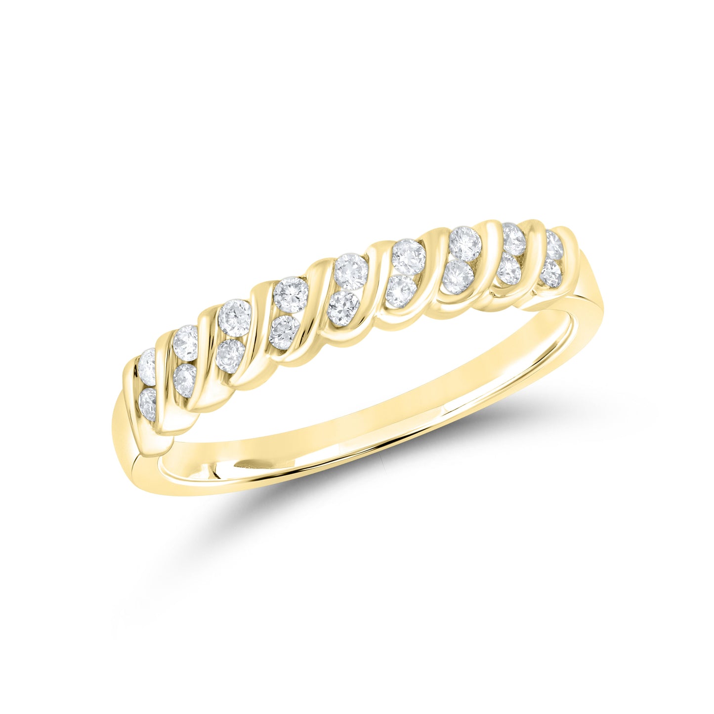 14kt yellow gold 0.21 CTW Ladies Diamond Band