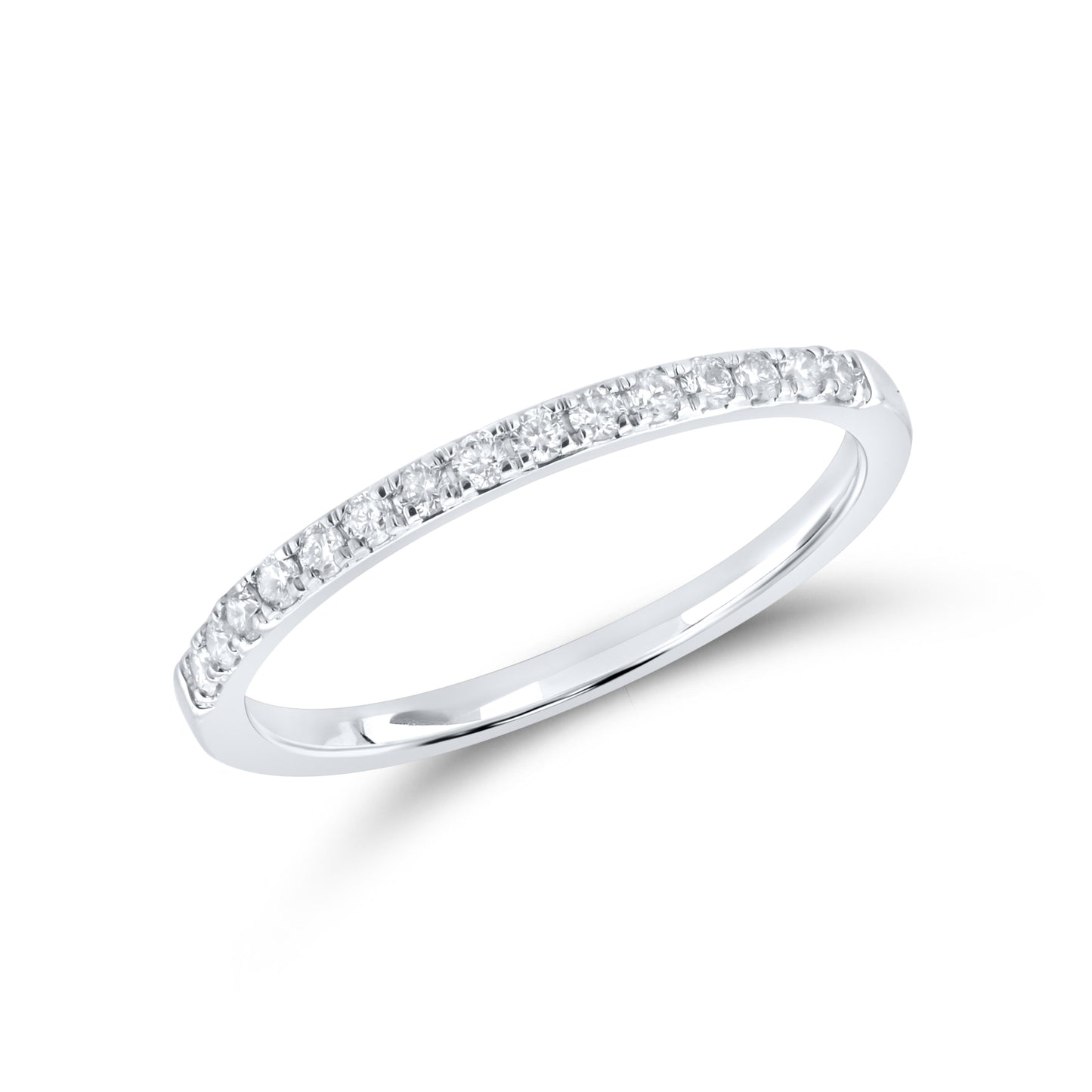 14kt White Gold 0.25 CTW Natural Diamond Band