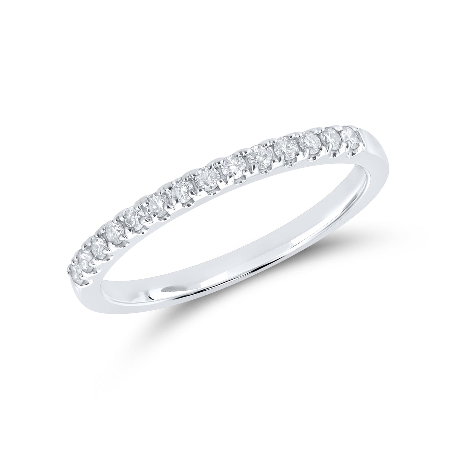 14kt White Gold 0.25 CTW Natural Diamond Band