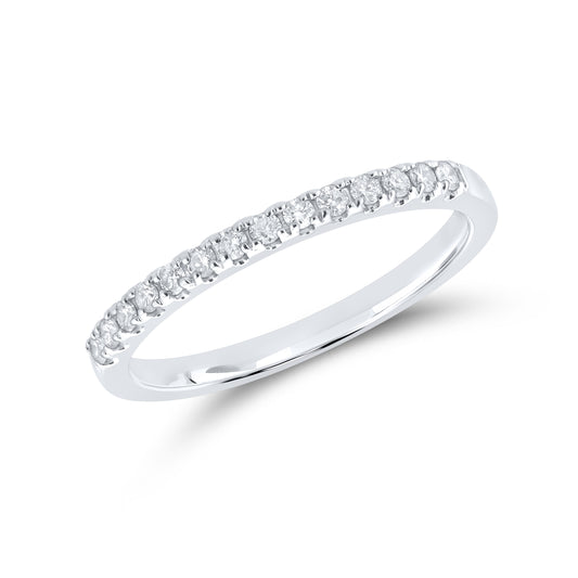 14kt White Gold 0.25 CTW Natural Diamond Band