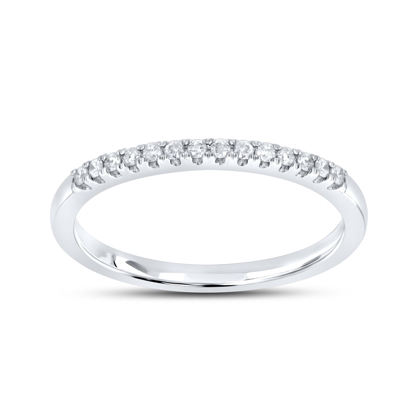 14kt White Gold 0.10 CTW Natural Diamond Band