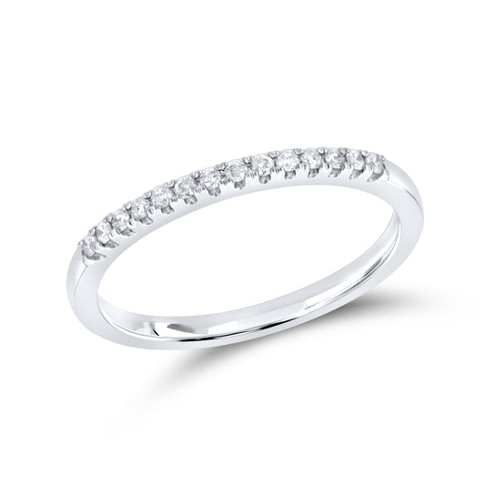 14kt White Gold 0.10 CTW Natural Diamond Band