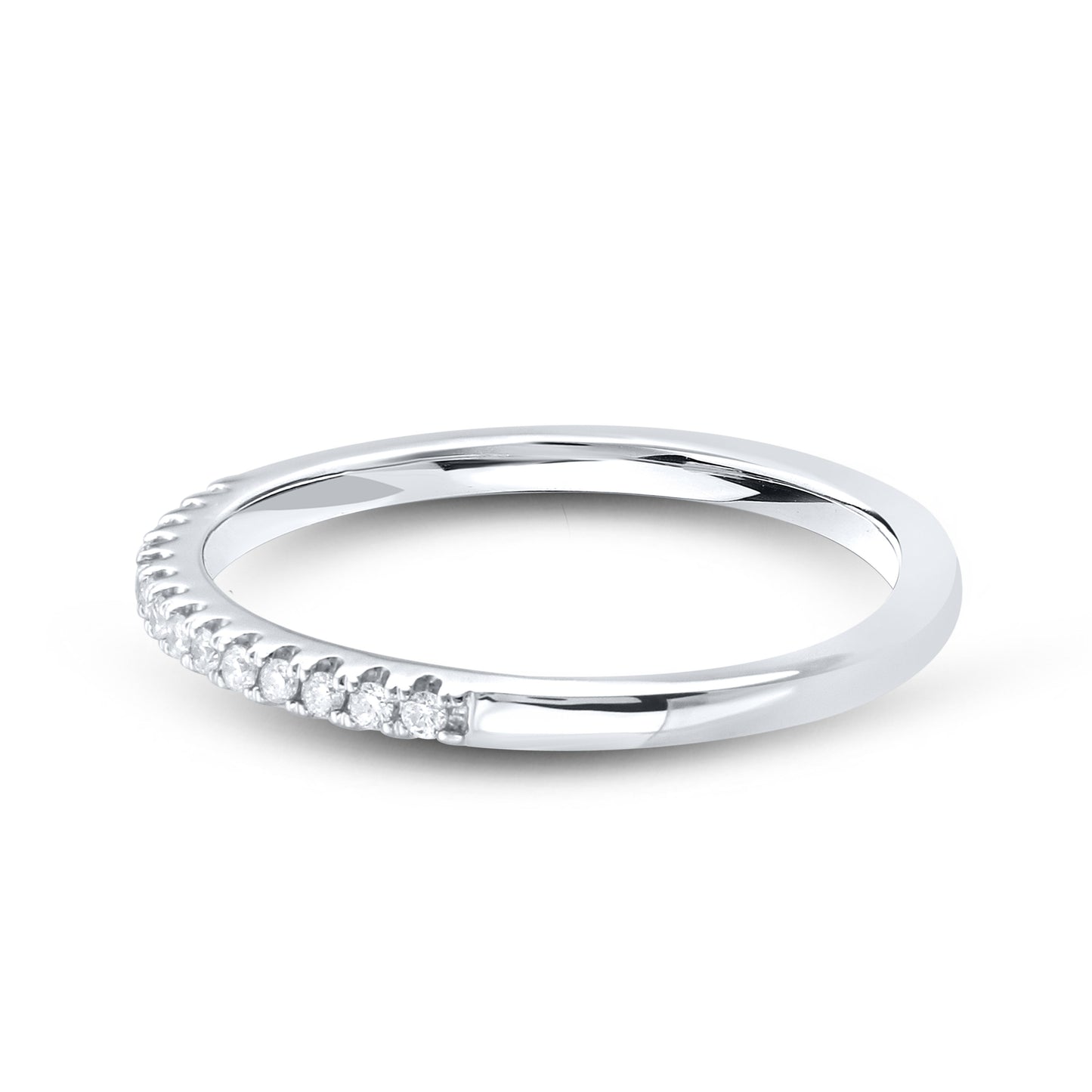 14kt White Gold 0.10 CTW Natural Diamond Band