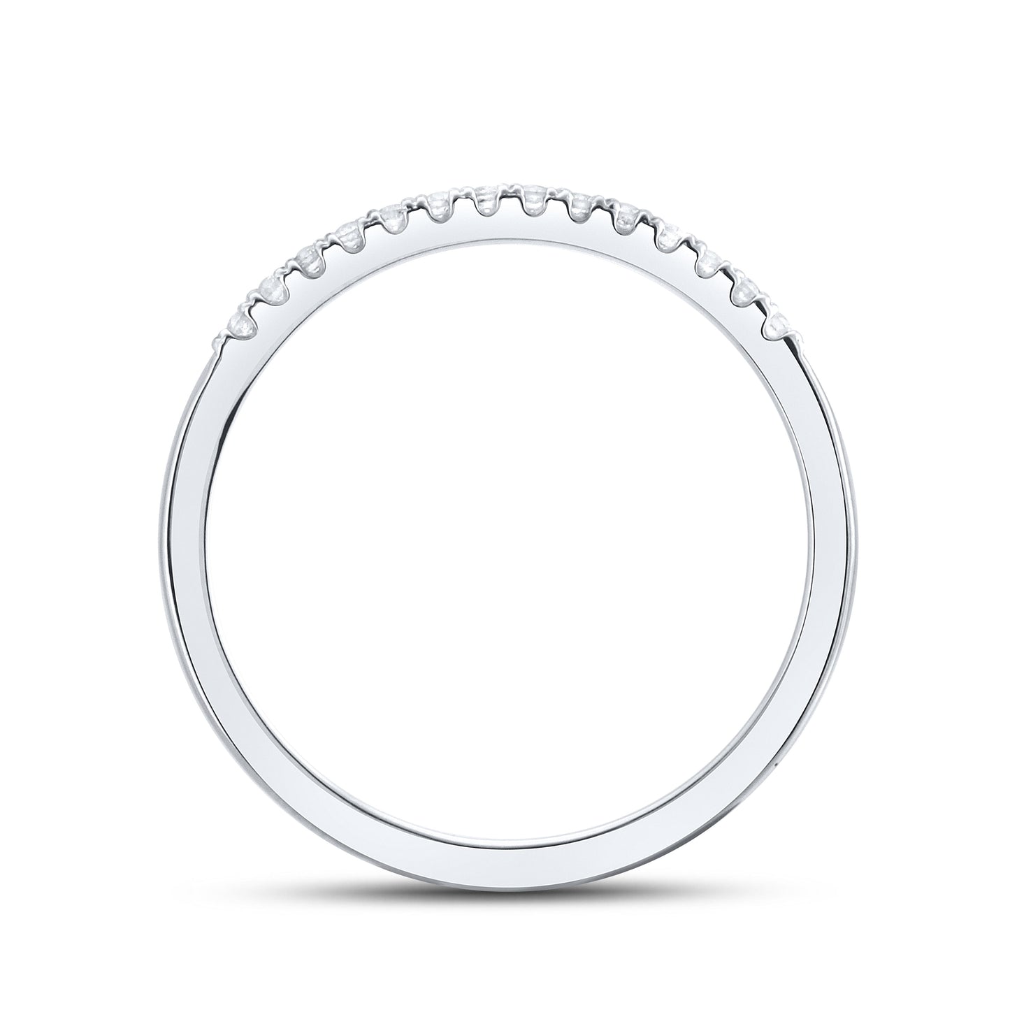 14kt White Gold 0.10 CTW Natural Diamond Band