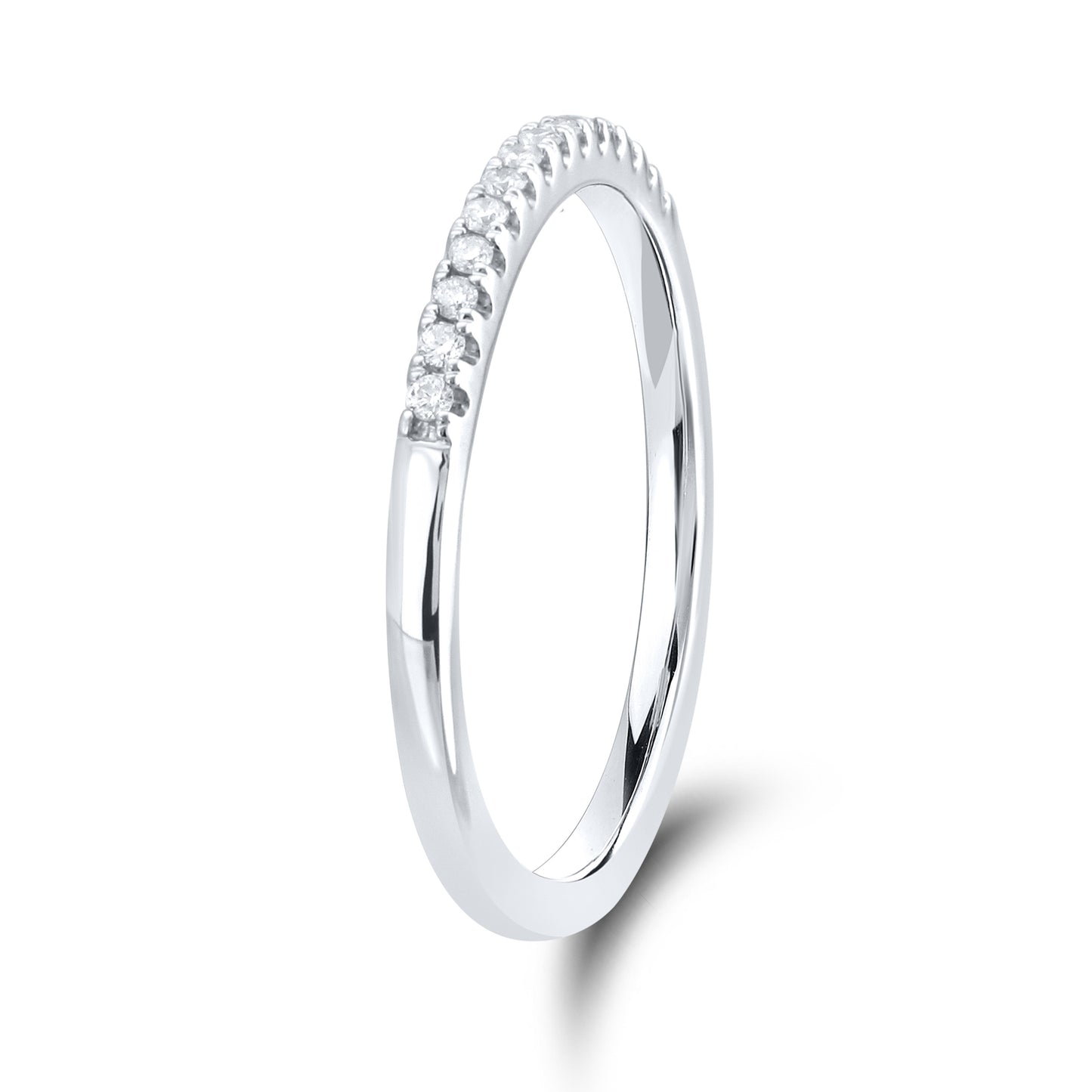 14kt White Gold 0.10 CTW Natural Diamond Band