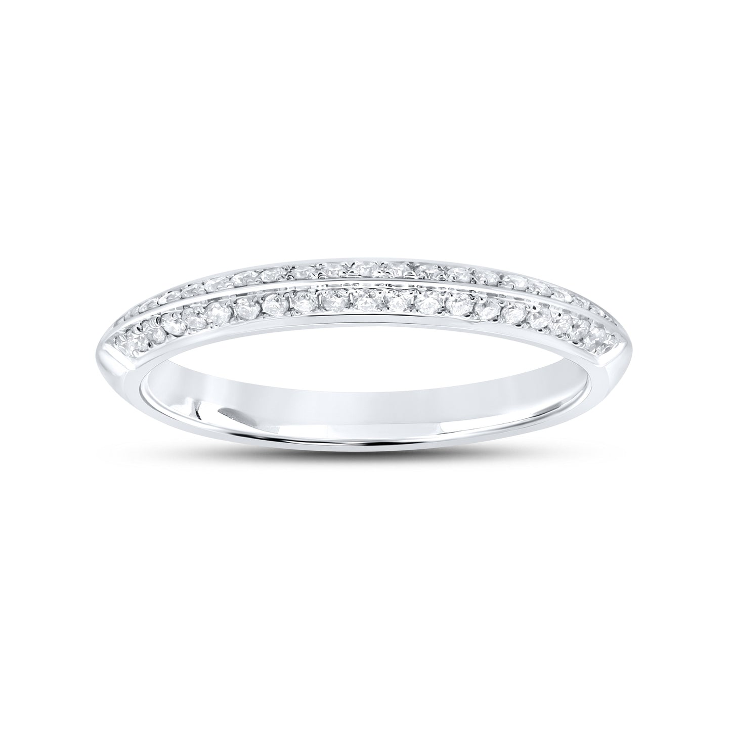 14k White gold 0.21 CTW Ladies Diamond Band