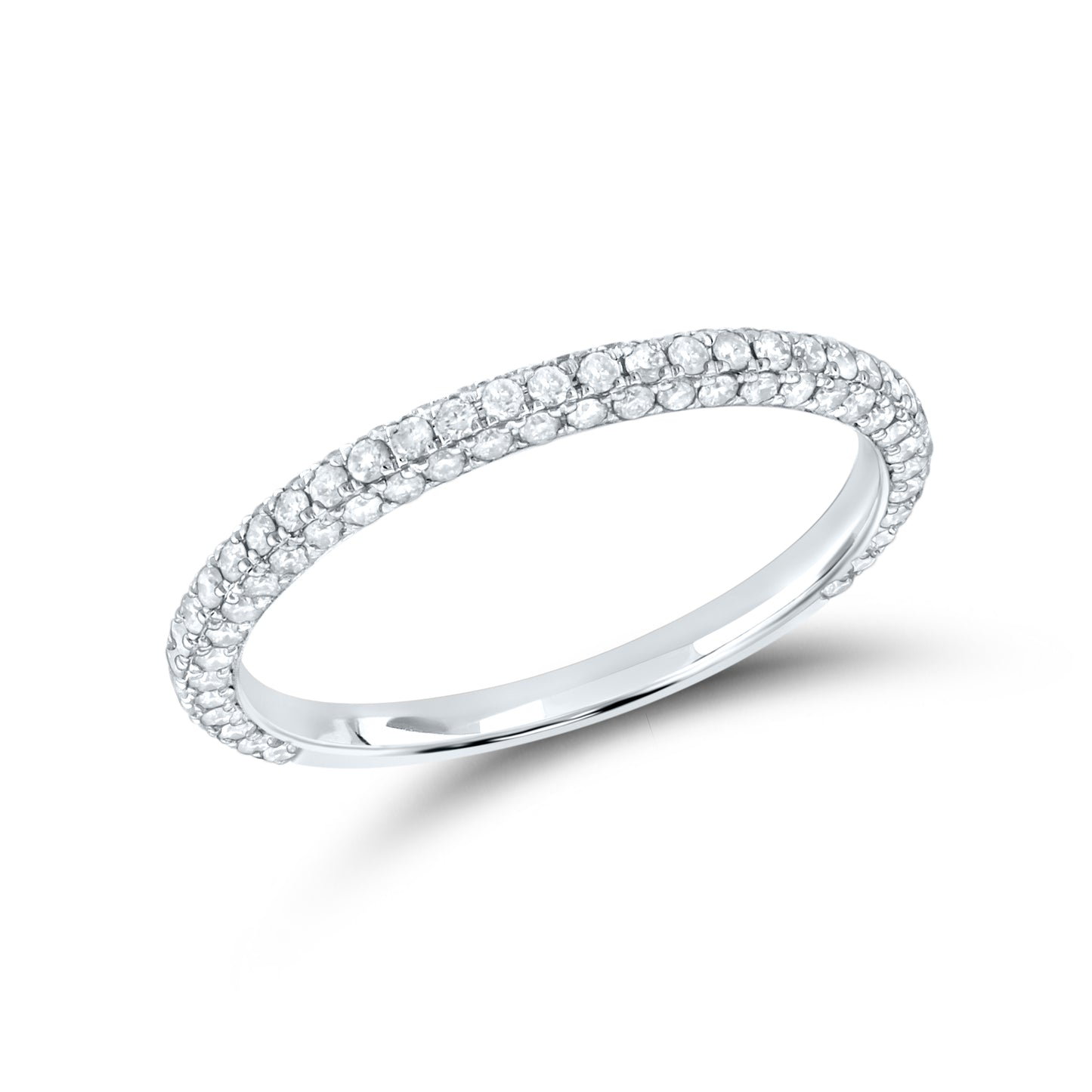 14kt White Gold 0.68 CTW Natural Diamond Band