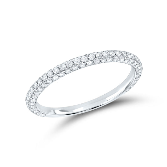 14kt White Gold 0.68 CTW Natural Diamond Band