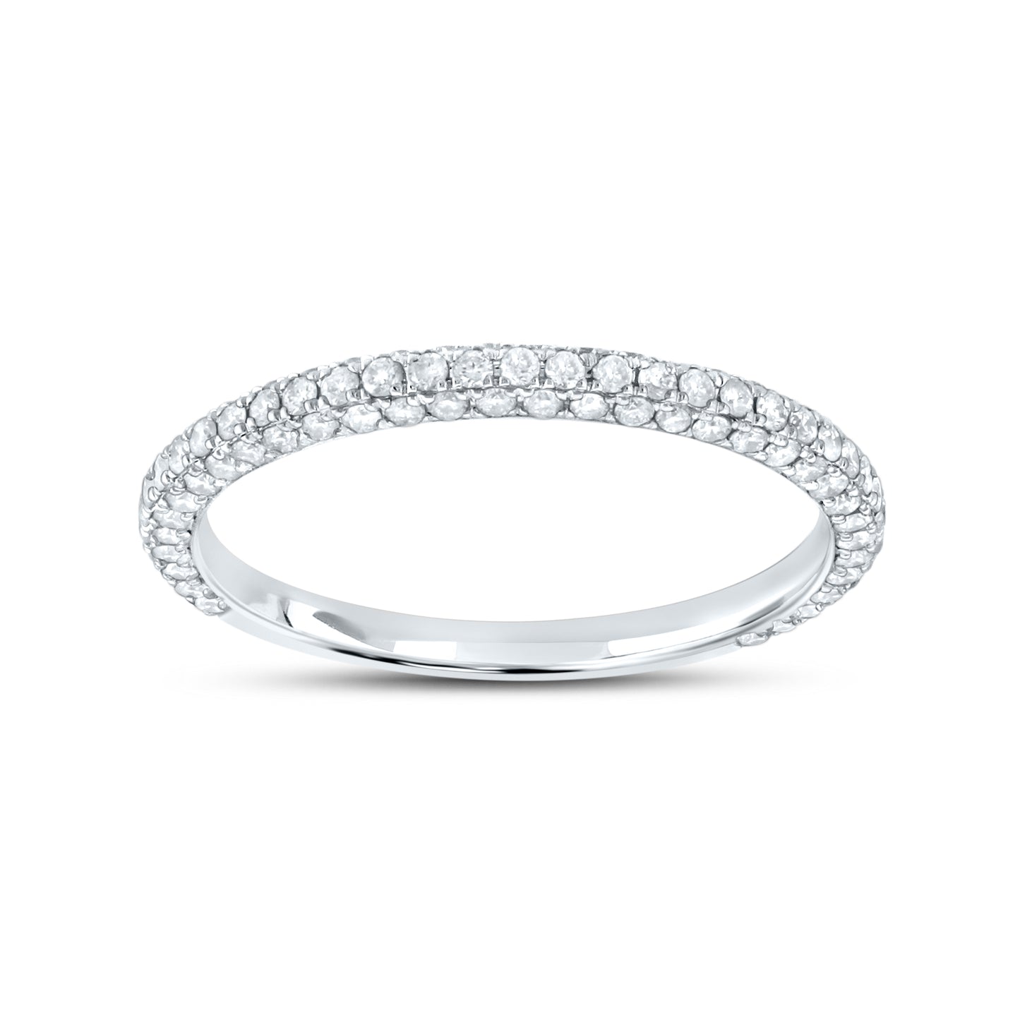 14kt White Gold 0.68 CTW Natural Diamond Band