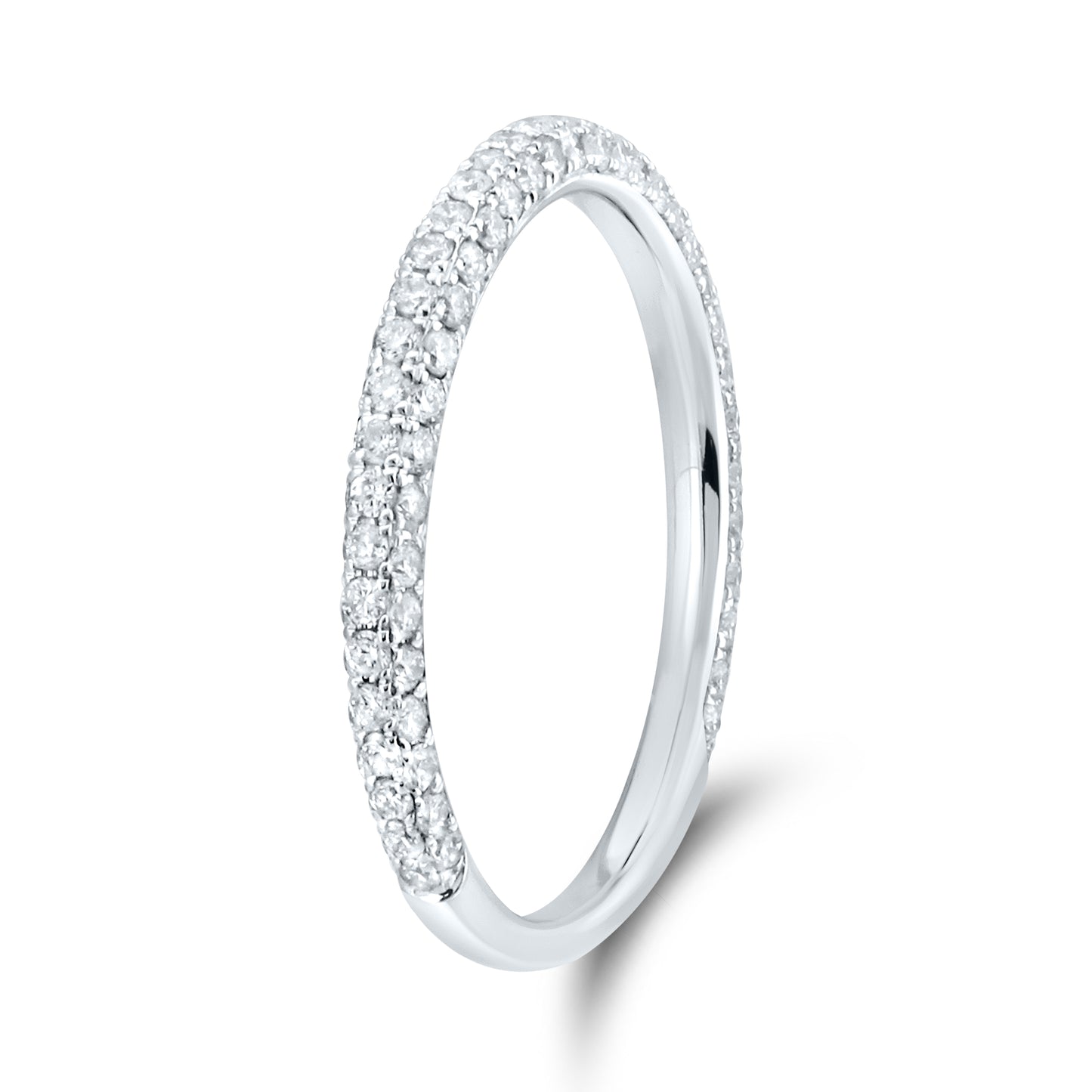 14kt White Gold 0.68 CTW Natural Diamond Band