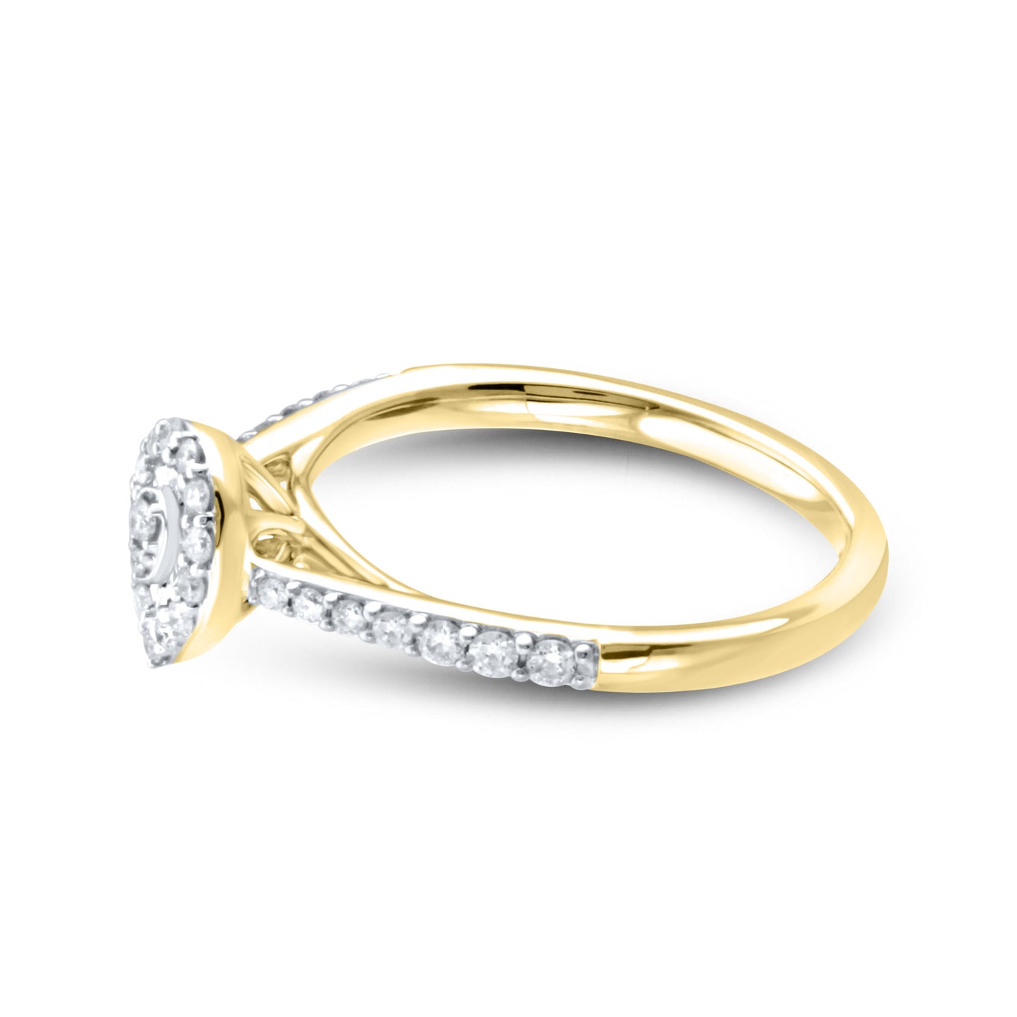 14kt yellow gold 0.30ctw Tear drop Diamond Ring