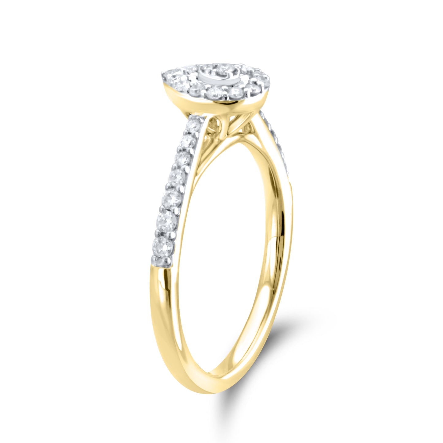 14kt yellow gold 0.30ctw Tear drop Diamond Ring